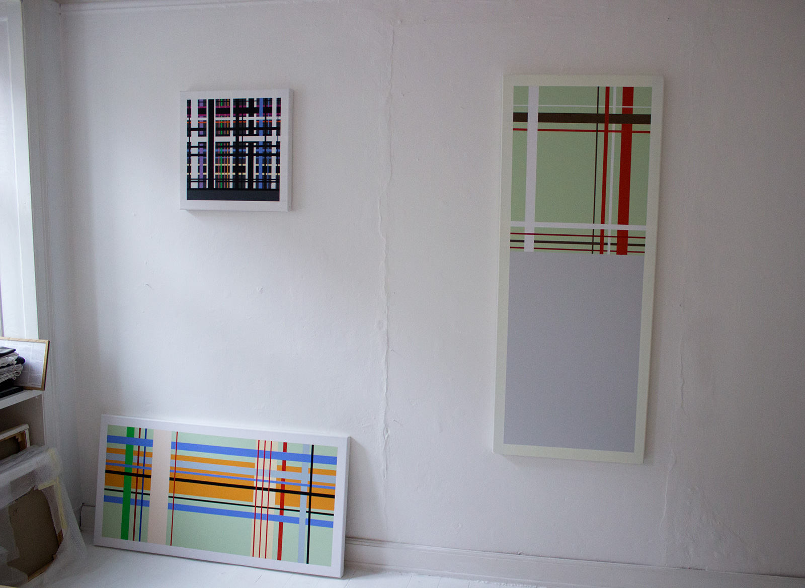 Paintings abstract, colorful, graphical, minimalistic, black, blue ...