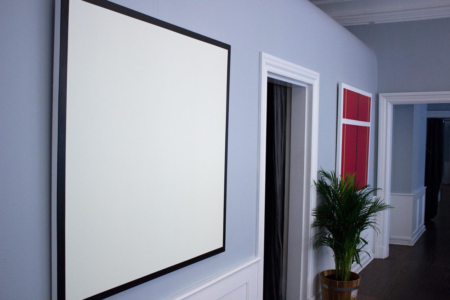 Paintings abstract, cubism, minimalistic, black, gray inside ...