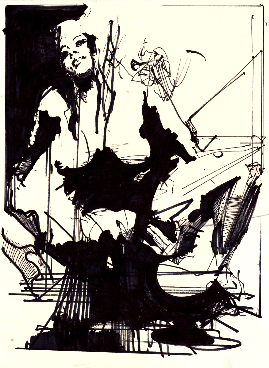 abstract black and white art