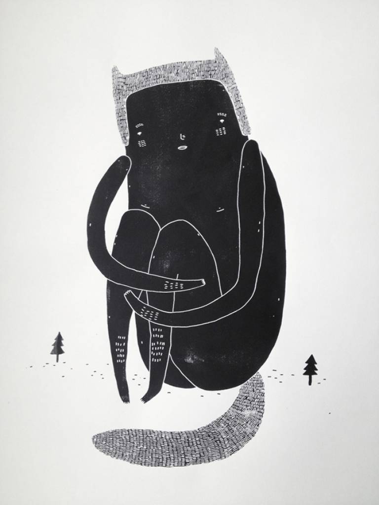 Collage abstract, graphical, people in, black, brown, white ...