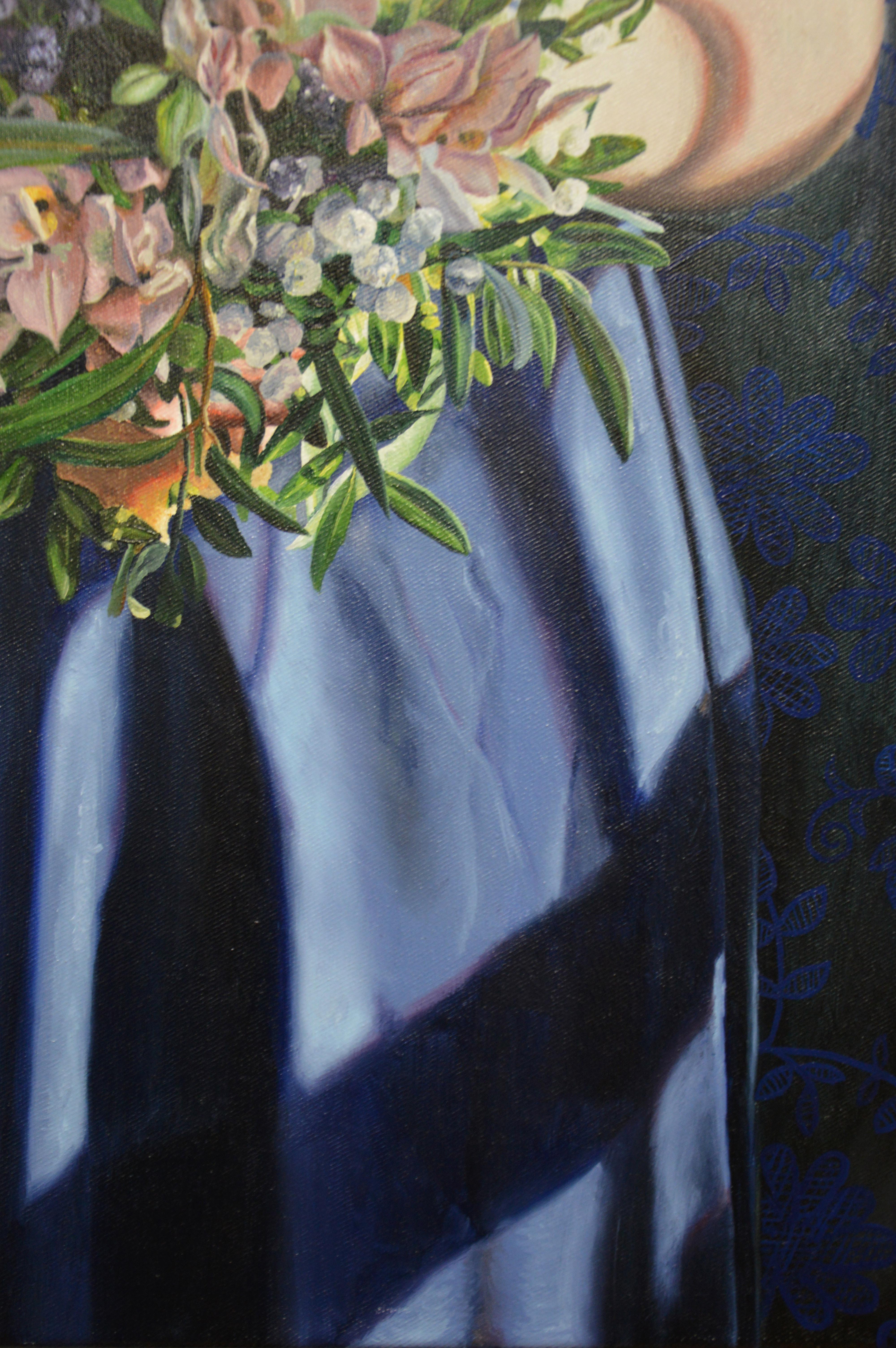 No title: XIX | Paintings | Aleksandra Kalisz | Beauton Art Gallery paintings, aesthetic, colorful, figurative, portraiture, bodies, botany, patterns, people, sexuality, textiles, black, blue, brown, red, white, cotton-canvas, oil, contemporary-art, danish, decorative, design, erotic, feminist, flowers, interior, interior-design, modern, modern-art, nordic, romantic, scandinavien, Buy original high quality art. Paintings, drawings, limited edition prints & posters by talented artists.