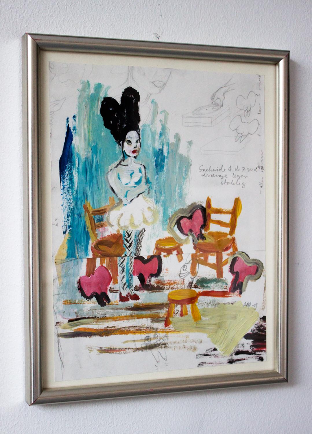 drawings, colorful, family-friendly, surrealistic, children, people, orange, red, turquoise, acrylic, paper, oil, pencils, other-mediums, abstract-forms, beautiful, bright, cute, decorative, faces, fantasy, female, naive, sketch, vertical, women, Buy original high quality art. Paintings, drawings, limited edition prints & posters by talented artists.