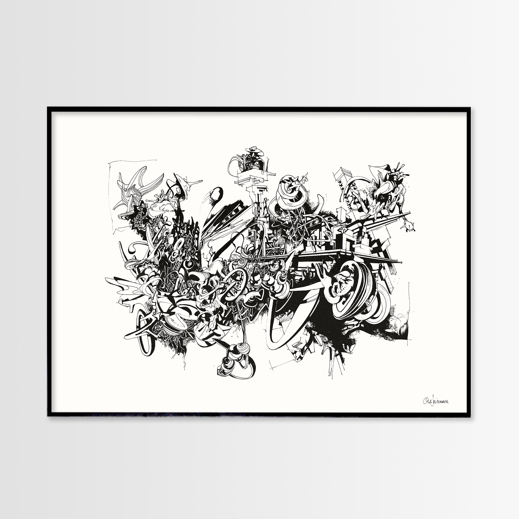 Architect Series V | Posters, Giclee | Ola Juliussen | Beauton Art Gallery posters, giclee, aesthetic, graphical, monochrome, architecture, botany, nature, patterns, technology, black, white, ink, paper, abstract-forms, architectural, black-and-white, buildings, contemporary-art, dance, design, graffiti, interior, interior-design, modern, modern-art, nordic, plants, scandinavien, Buy original high quality art. Paintings, drawings, limited edition prints & posters by talented artists.