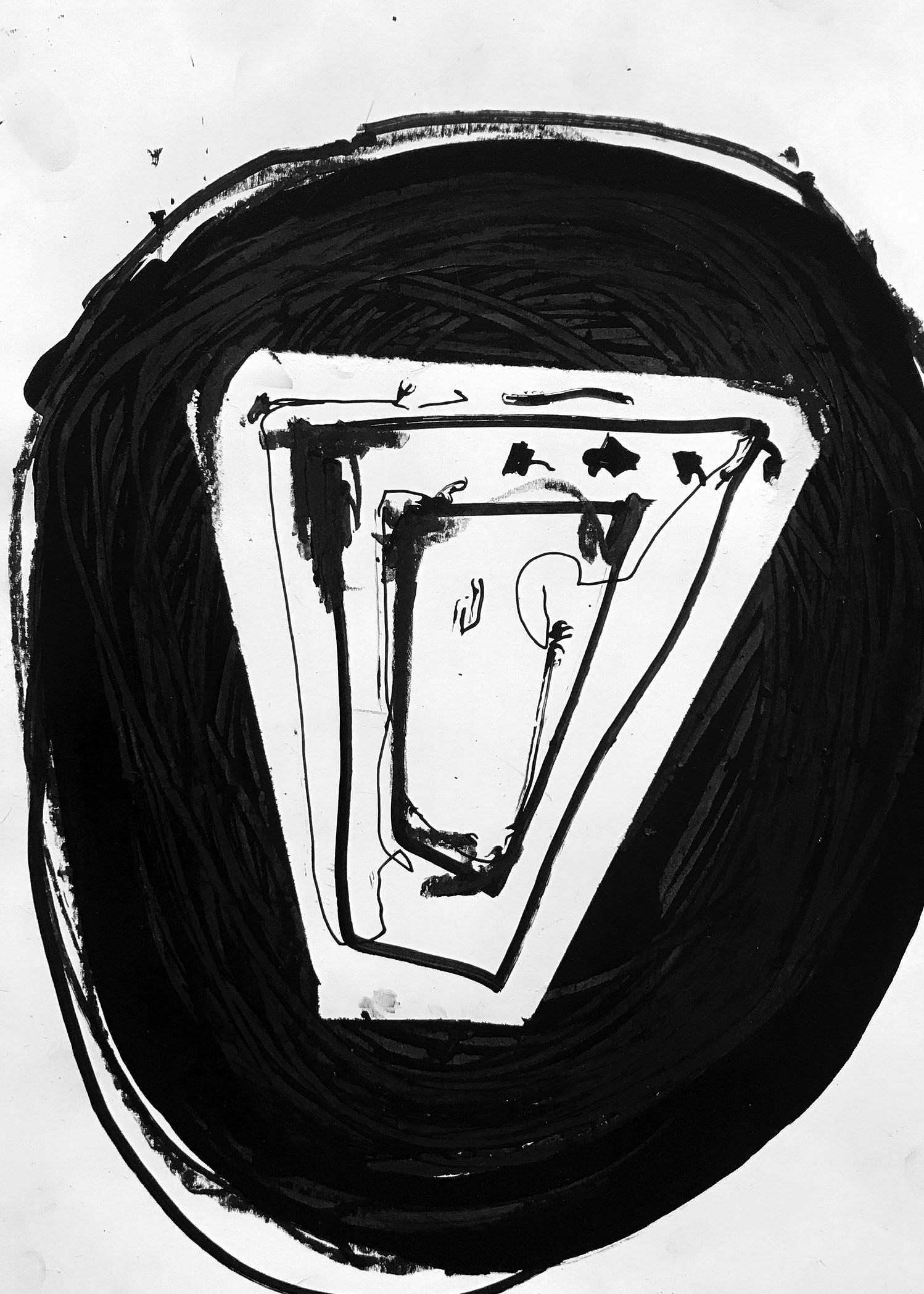 drawings, abstract, graphical, minimalistic, monochrome, people, black, acrylic, crayons, abstract-forms, Buy original high quality art. Paintings, drawings, limited edition prints & posters by talented artists.