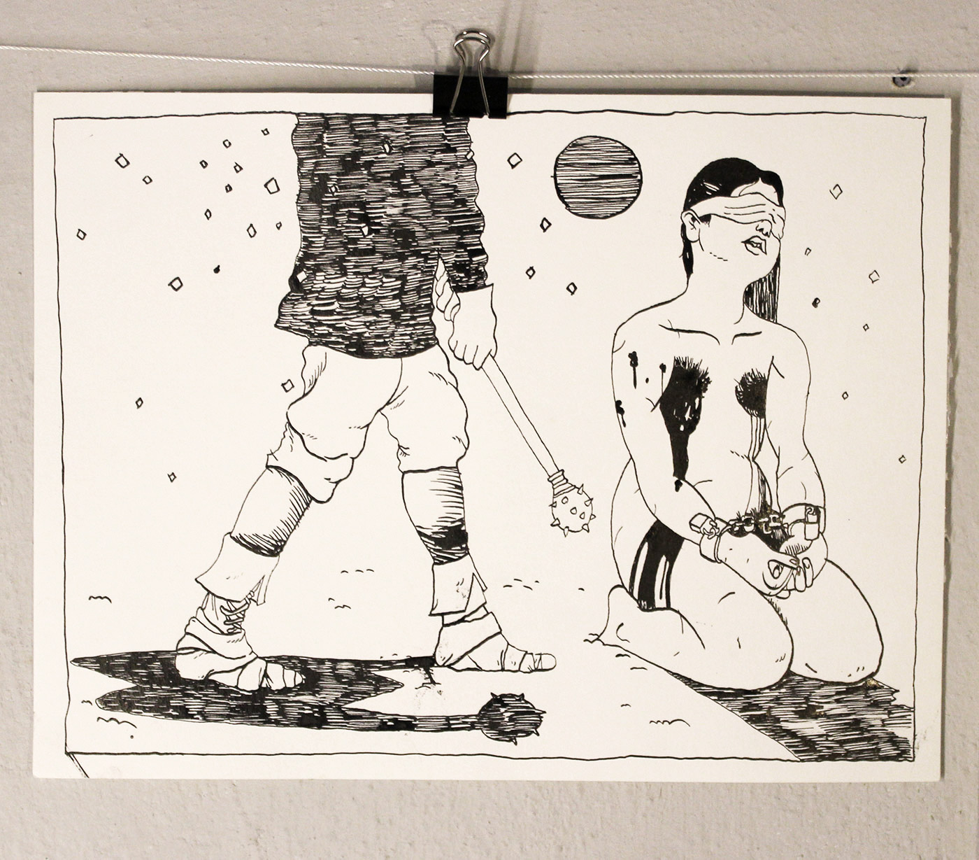 tegninger, æstetiske, figurative, portræt, surrealistiske, kroppe, seksualitet, sorte, hvide, papir, tusch, mænd, nøgen, Køb original kunst og kunstplakater. Malerier, tegninger, limited edition kunsttryk & plakater af dygtige kunstnere.