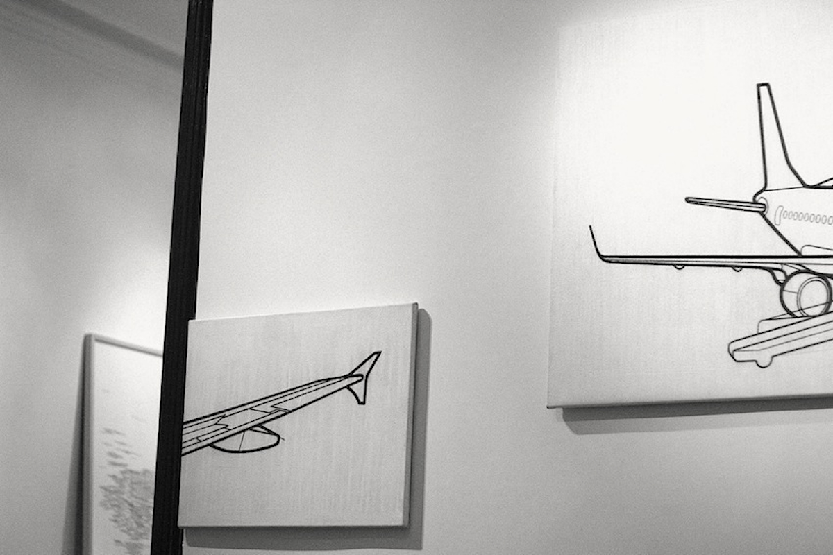 Wing - 65 x 45 cm. An original painting by artist Rafael Guerrero Céspedes art online, art online, talented artists, airplanes, airports, trains, people, luggage, photography, photos