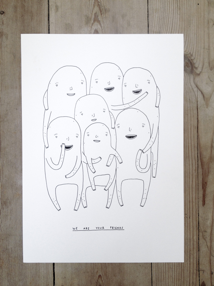 WE ARE YOUR FRIENDS. An original illustration by My Buemann. Online art gallery ARTUNIKA - Paintings, Illustrations, Drawings and Photography WE ARE YOUR FRIENDS. An original illustration by My Buemann. Online art gallery ARTUNIKA - Paintings, Illustrations, Drawings and Photography