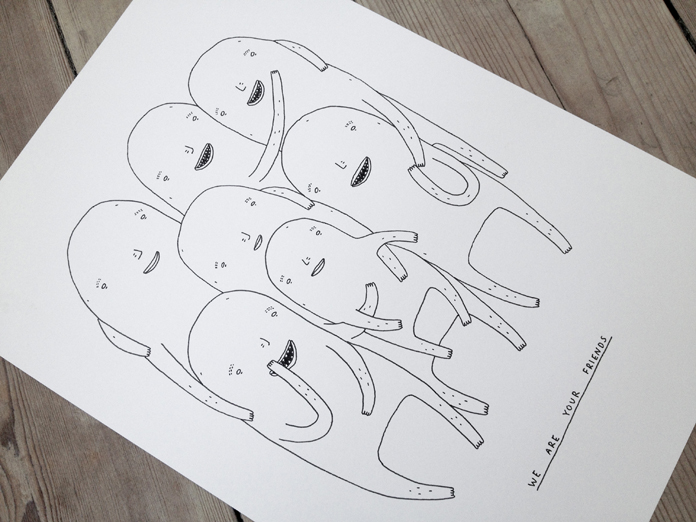 WE ARE YOUR FRIENDS. An original illustration by My Buemann. Online art gallery ARTUNIKA - Paintings, Illustrations, Drawings and Photography WE ARE YOUR FRIENDS. An original illustration by My Buemann. Online art gallery ARTUNIKA - Paintings, Illustrations, Drawings and Photography