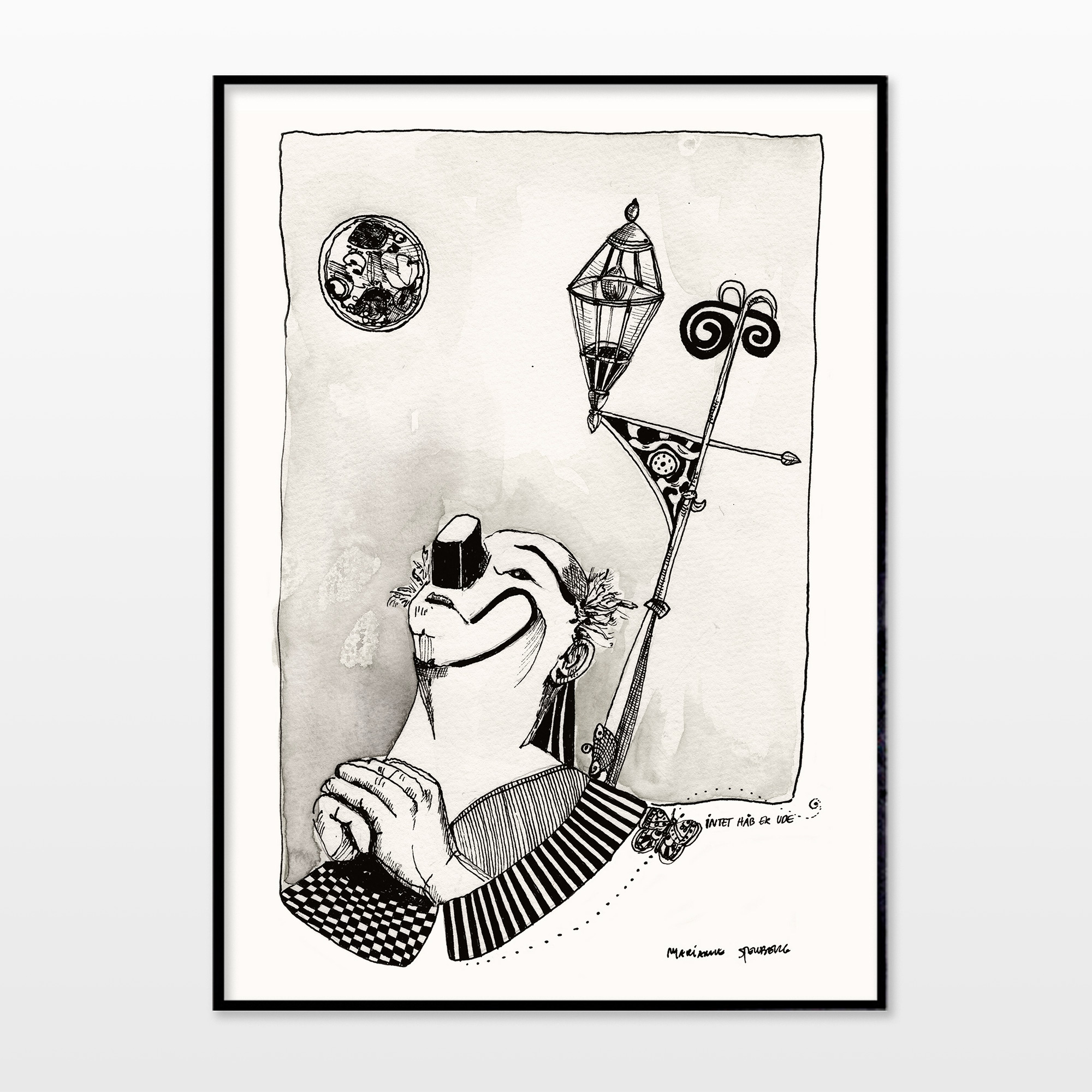 posters-prints, giclee-print, aesthetic, expressive, figurative, illustrative, monochrome, moods, people, black, grey, white, ink, paper, calligraphy, contemporary-art, danish, decorative, design, interior, interior-design, modern, modern-art, nordic, scandinavien, Buy original high quality art. Paintings, drawings, limited edition prints & posters by talented artists.