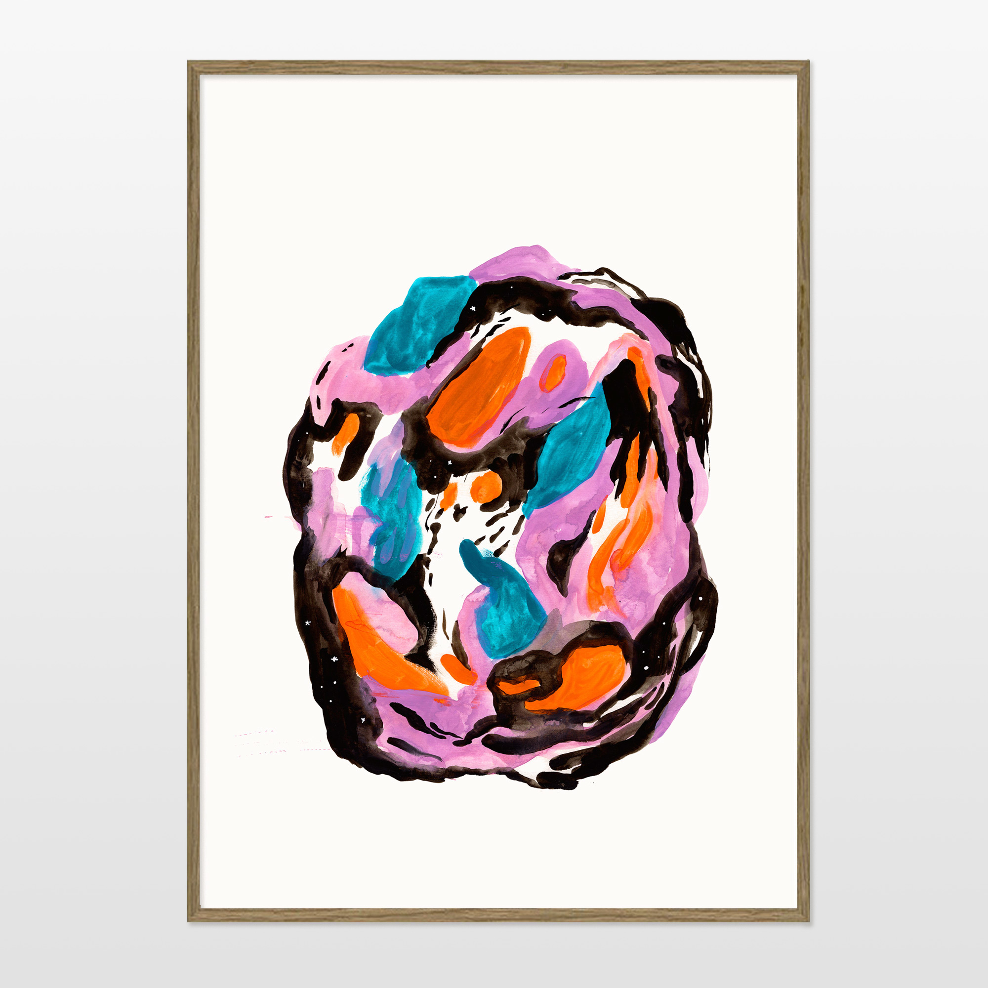 posters-prints, giclee-print, abstract, colorful, graphical, illustrative, botany, movement, patterns, black, blue, orange, purple, ink, paper, abstract-forms, beautiful, contemporary-art, danish, decorative, design, interior, interior-design, modern, modern-art, nordic, romantic, scandinavien, Buy original high quality art. Paintings, drawings, limited edition prints & posters by talented artists.