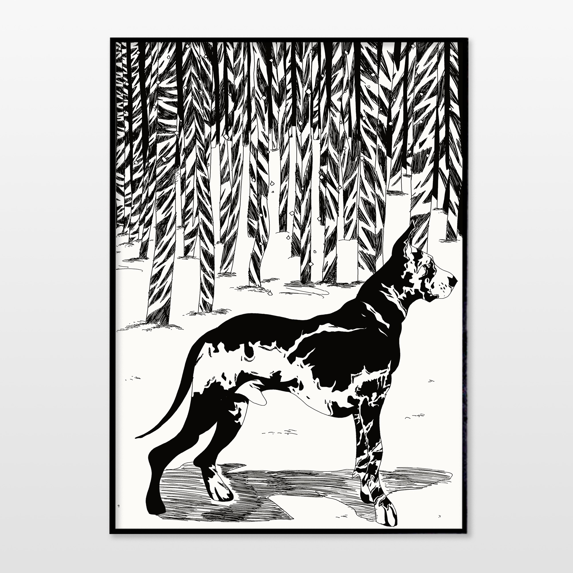 posters-prints, giclee-print, graphical, illustrative, landscape, monochrome, botany, cartoons, nature, pets, seasons, black, white, ink, paper, black-and-white, contemporary-art, danish, decorative, design, dogs, interior, interior-design, modern, modern-art, nordic, posters, prints, scandinavien, scenery, sketch, wild-animals, Buy original high quality art. Paintings, drawings, limited edition prints & posters by talented artists.