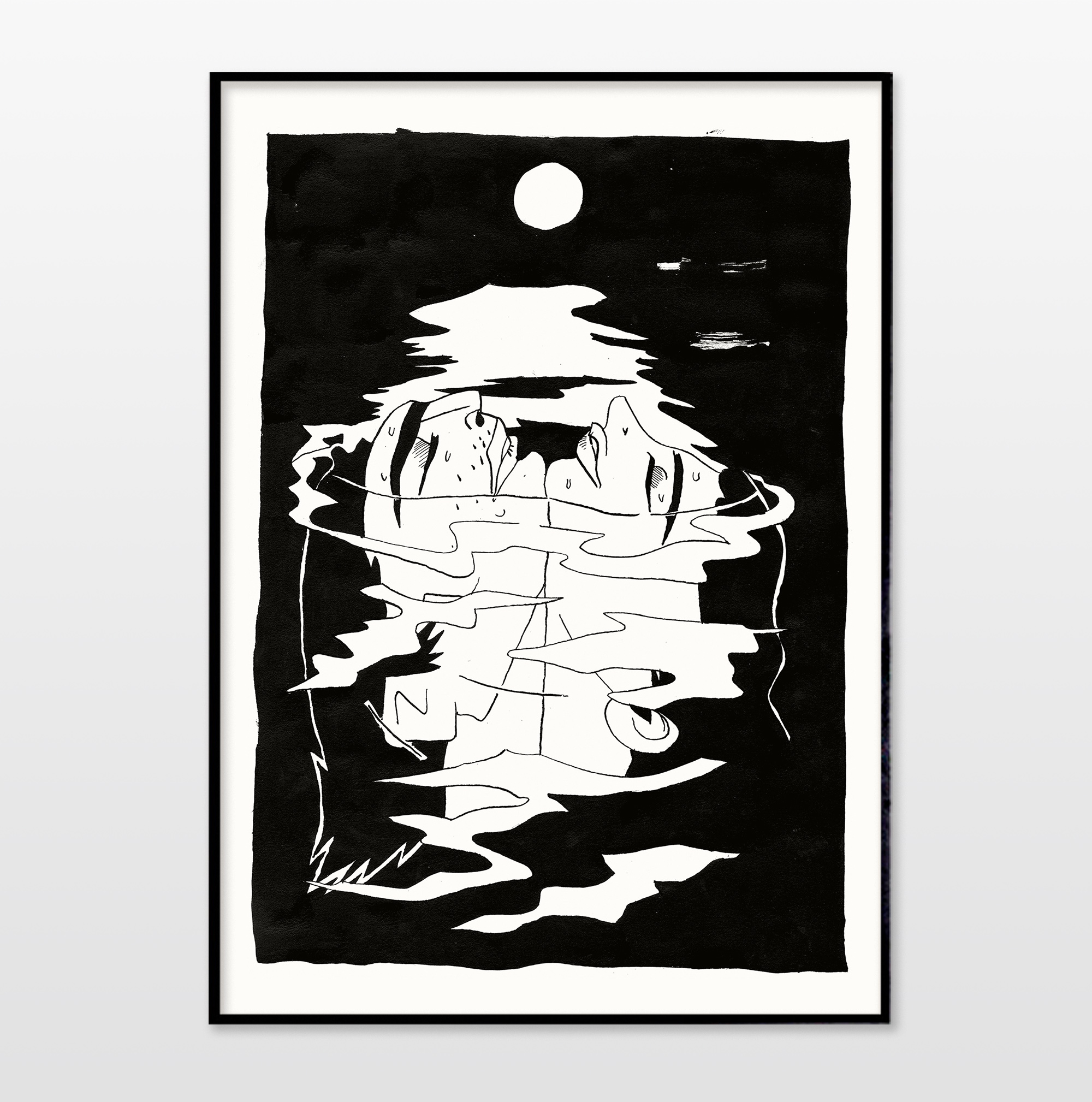 posters-prints, giclee-print, expressive, figurative, illustrative, portraiture, bodies, nature, oceans, people, black, white, ink, paper, beautiful, black-and-white, contemporary-art, danish, decorative, design, faces, interior, interior-design, love, modern, modern-art, nordic, posters, scandinavien, water, Buy original high quality art. Paintings, drawings, limited edition prints & posters by talented artists.