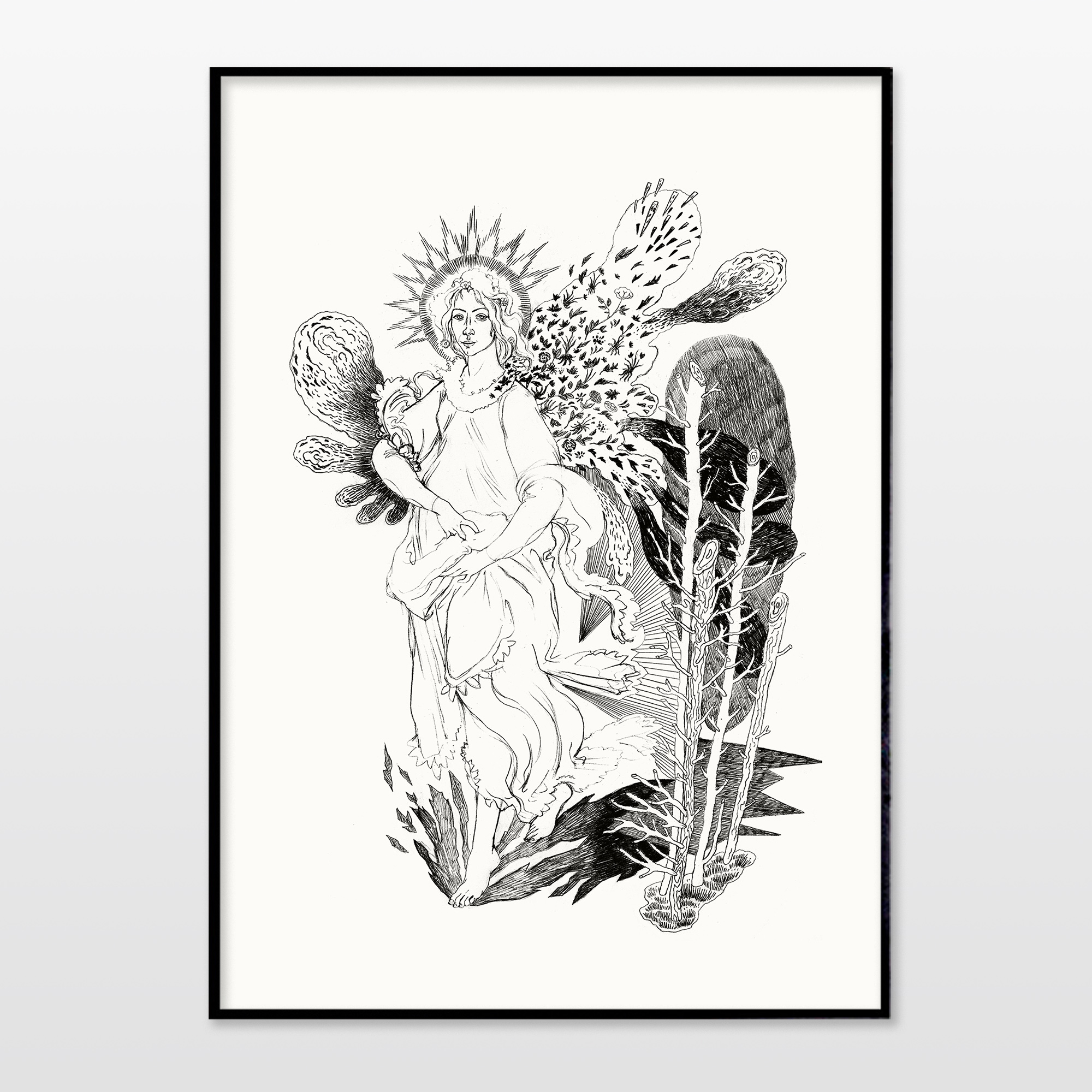 posters-prints, giclee-print, aesthetic, figurative, monochrome, bodies, botany, sexuality, black, white, ink, paper, beautiful, black-and-white, contemporary-art, danish, decorative, female, flowers, interior, interior-design, modern, modern-art, nordic, nude, plants, pretty, scandinavien, Buy original high quality art. Paintings, drawings, limited edition prints & posters by talented artists.