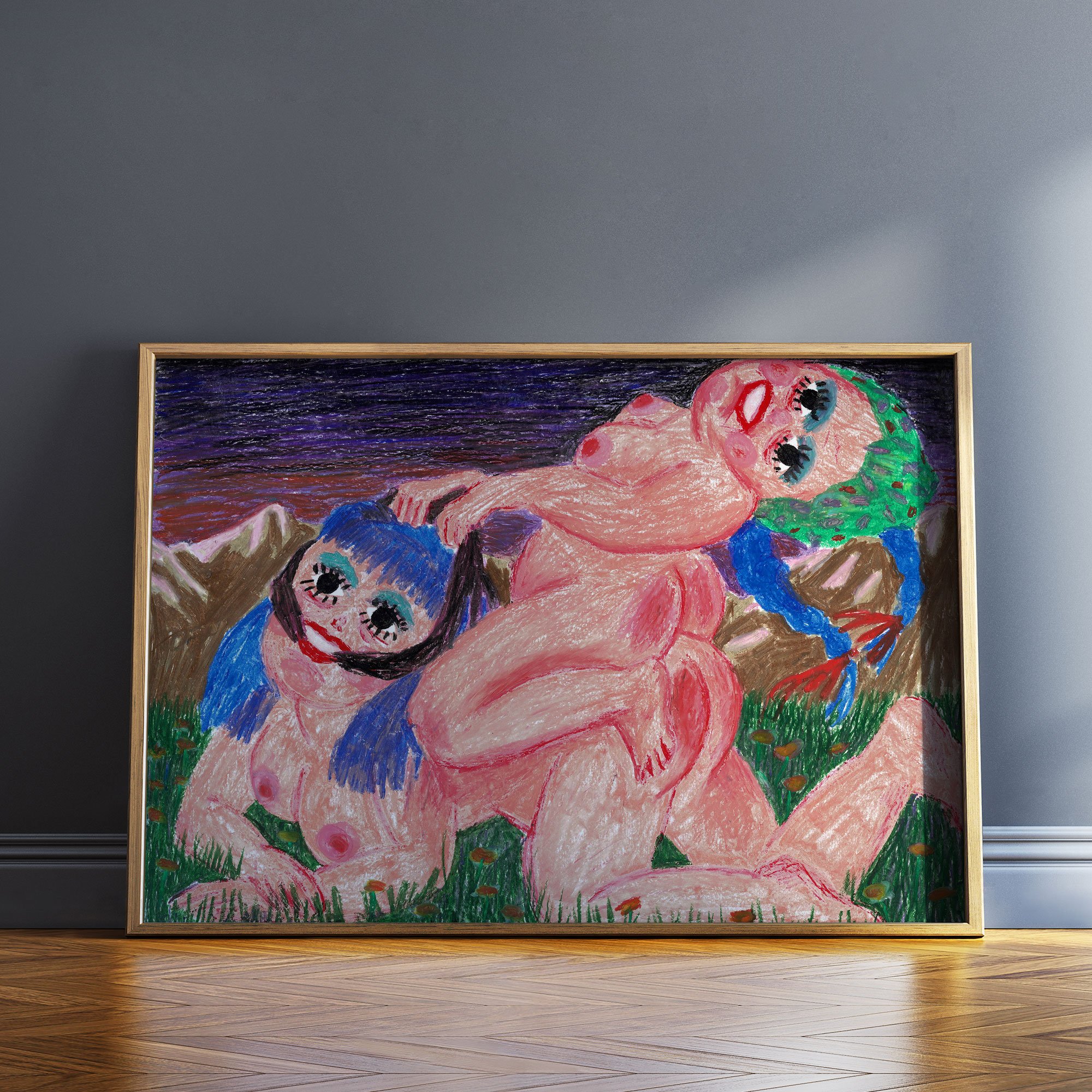 art-prints, drawings, giclee, colorful, bodies, humor, moods, people, sexuality, pastel, ink, paper, amusing, contemporary-art, danish, erotic, female, feminist, interior, interior-design, modern, modern-art, nordic, nude, sexual, teenage, weird, women, Buy original high quality art. Paintings, drawings, limited edition prints & posters by talented artists.