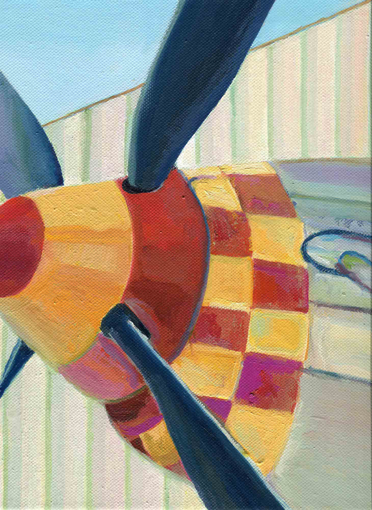 Nooky Booky | Paintings | Rafael Guerrero Céspedes | Beauton Art Gallery paintings, colorful, family-friendly, figurative, pop, children, movement, sky, sport, technology, transportation, beige, blue, red, yellow, cotton-canvas, oil, aircraft, airplanes, amusing, boys, contemporary-art, cute, decorative, design, games, horizontal, icons, love, modern, modern-art, naive, outdoors, pop-art, pretty, realism, retro, scenery, sun, teenage, vintage, Buy original high quality art. Paintings, drawings, limited edition prints & posters by talented artists.