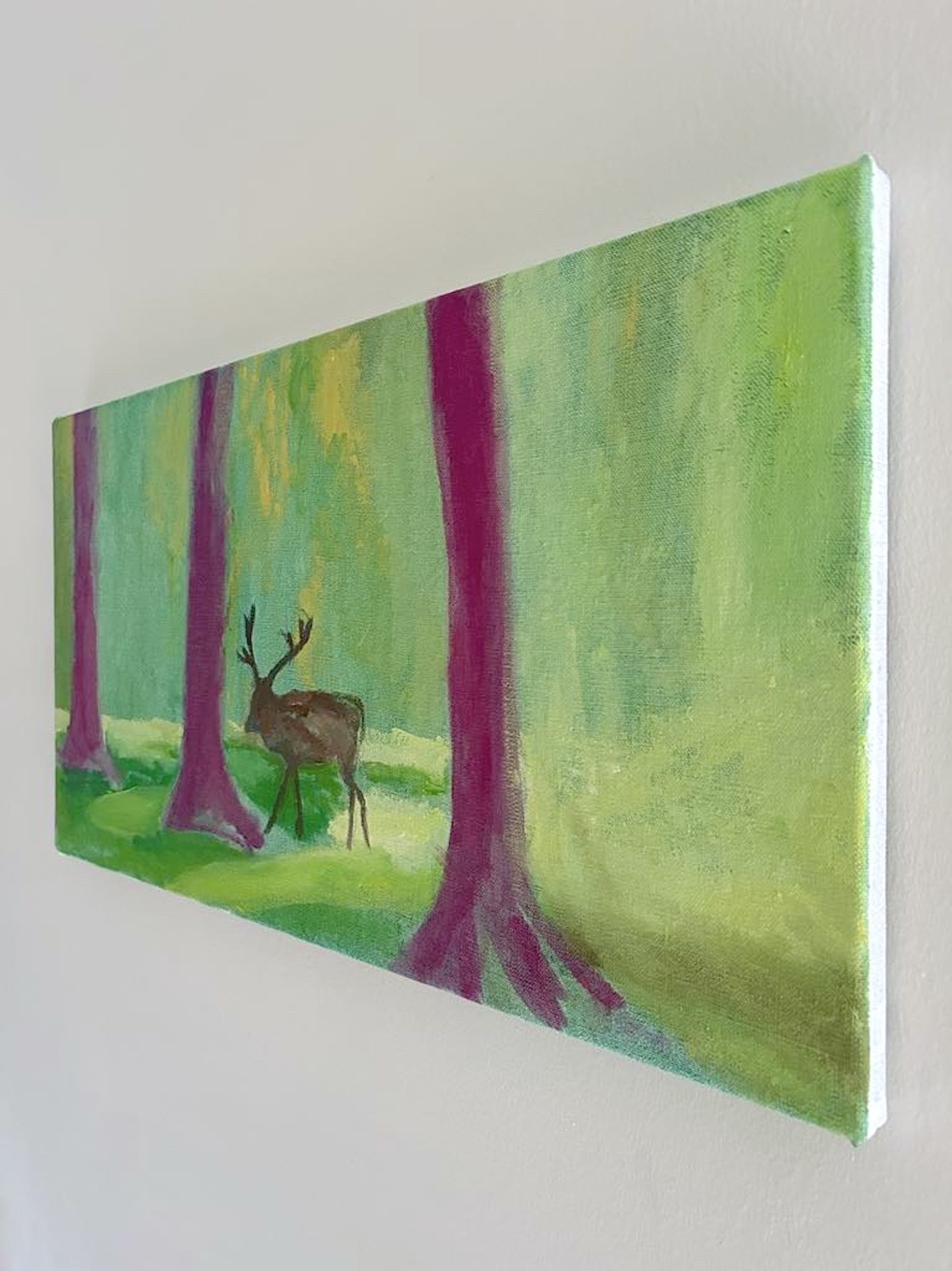 paintings, aesthetic, colorful, landscape, surrealistic, animals, moods, nature, wildlife, brown, green, purple, yellow, flax-canvas, oil, atmosphere, beautiful, contemporary-art, danish, decorative, design, forest, horizontal, impressionism, interior, interior-design, modern, modern-art, natural, romantic, scandinavien, scenery, silhouette, trees, wild-animals, Buy original high quality art. Paintings, drawings, limited edition prints & posters by talented artists.