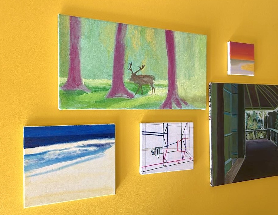 paintings, aesthetic, colorful, landscape, surrealistic, animals, moods, nature, wildlife, brown, green, purple, yellow, flax-canvas, oil, atmosphere, beautiful, contemporary-art, danish, decorative, design, forest, horizontal, impressionism, interior, interior-design, modern, modern-art, natural, romantic, scandinavien, scenery, silhouette, trees, wild-animals, Buy original high quality art. Paintings, drawings, limited edition prints & posters by talented artists.