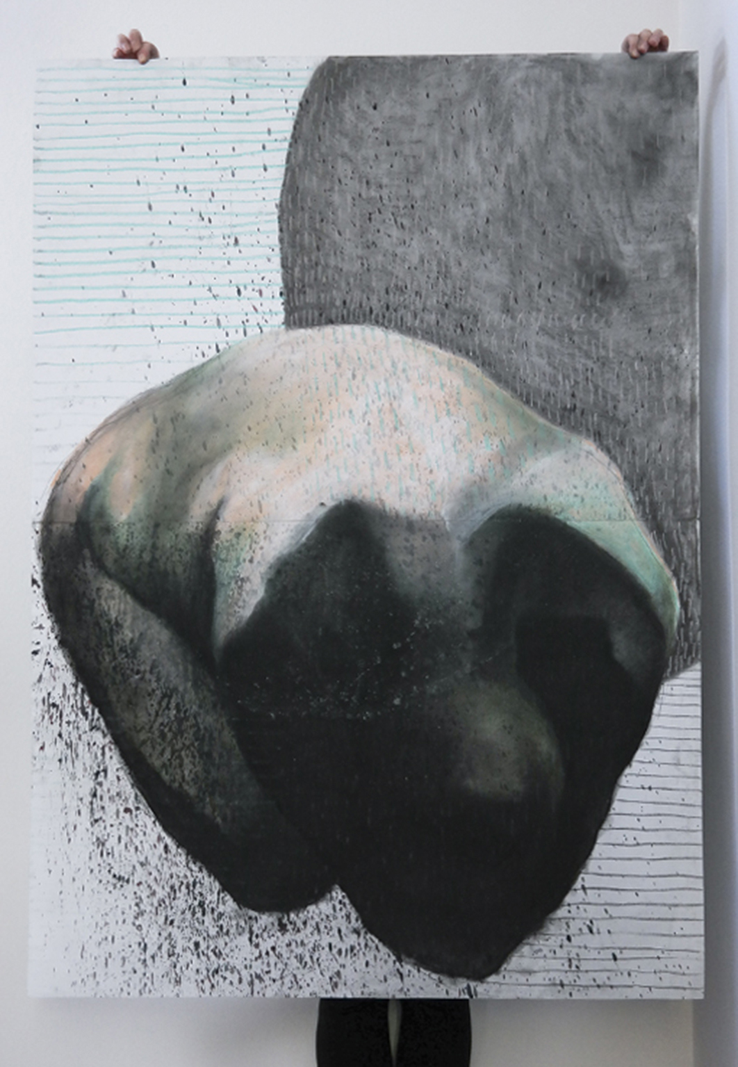 Pray II | Drawings | Zuzanna Sitarska | Beauton Art Gallery drawings, abstract, aesthetic, figurative, portraiture, sexuality, black, grey, white, acrylic, charcoal, paper, abstract-forms, beautiful, contemporary-art, danish, decorative, design, interior, interior-design, modern, modern-art, nordic, nude, pretty, scandinavien, Buy original high quality art. Paintings, drawings, limited edition prints & posters by talented artists.