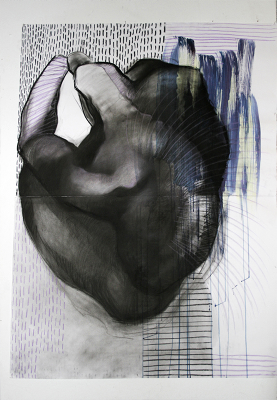 Spikes | Drawings | Zuzanna Sitarska | Beauton Art Gallery drawings, abstract, aesthetic, figurative, portraiture, bodies, sexuality, black, blue, white, acrylic, charcoal, paper, abstract-forms, beautiful, contemporary-art, danish, decorative, design, interior, interior-design, modern, modern-art, nordic, nude, pretty, scandinavien, Buy original high quality art. Paintings, drawings, limited edition prints & posters by talented artists.