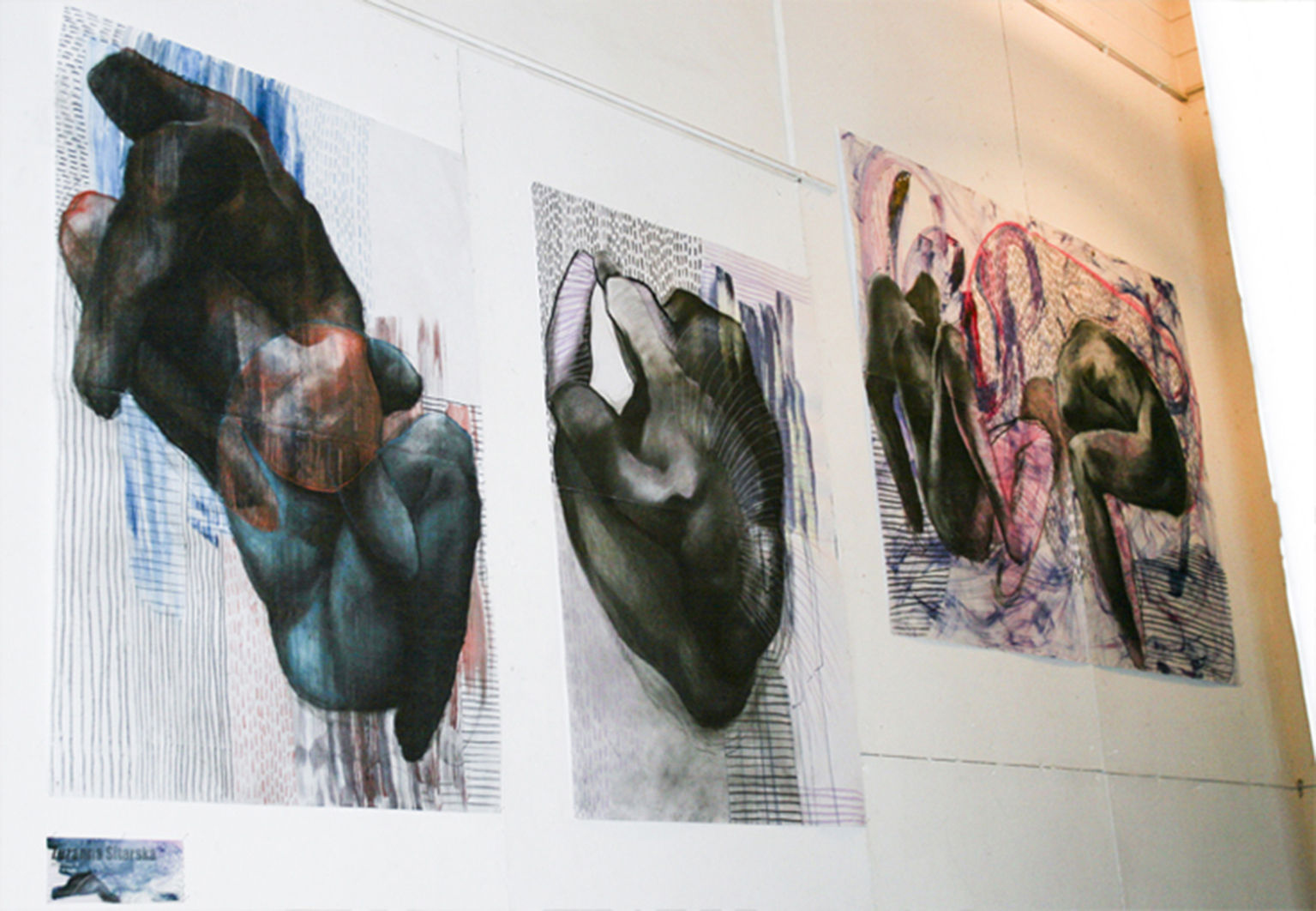 Spikes | Drawings | Zuzanna Sitarska | Beauton Art Gallery drawings, abstract, aesthetic, figurative, portraiture, bodies, sexuality, black, blue, white, acrylic, charcoal, paper, abstract-forms, beautiful, contemporary-art, danish, decorative, design, interior, interior-design, modern, modern-art, nordic, nude, pretty, scandinavien, Buy original high quality art. Paintings, drawings, limited edition prints & posters by talented artists.