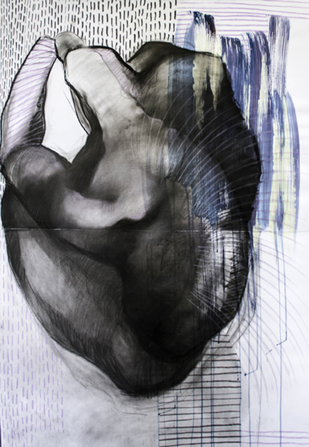 Spikes | Drawings | Zuzanna Sitarska | Beauton Art Gallery drawings, abstract, aesthetic, figurative, portraiture, bodies, sexuality, black, blue, white, acrylic, charcoal, paper, abstract-forms, beautiful, contemporary-art, danish, decorative, design, interior, interior-design, modern, modern-art, nordic, nude, pretty, scandinavien, Buy original high quality art. Paintings, drawings, limited edition prints & posters by talented artists.