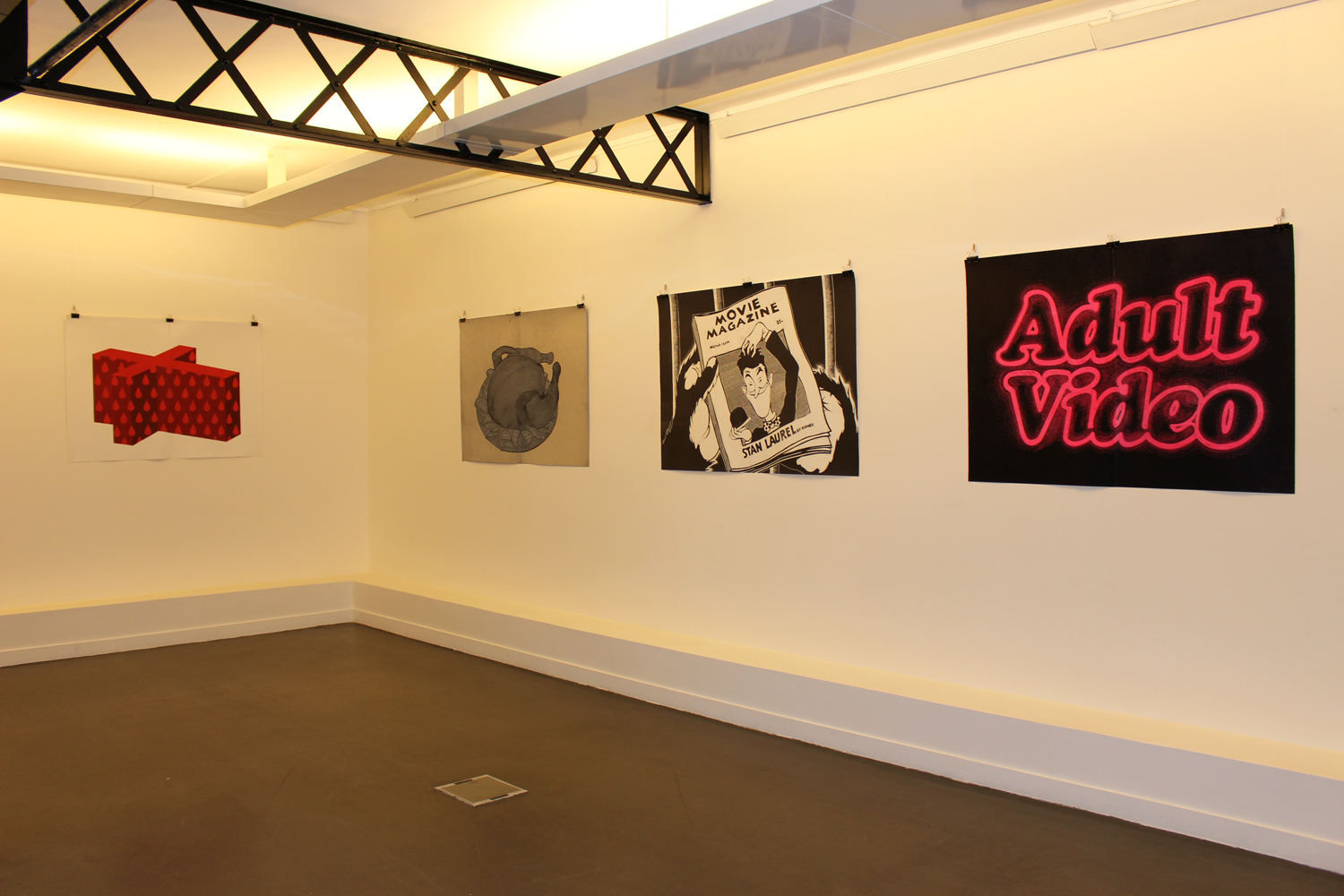 ADULT VIDEO linocut_exhibition