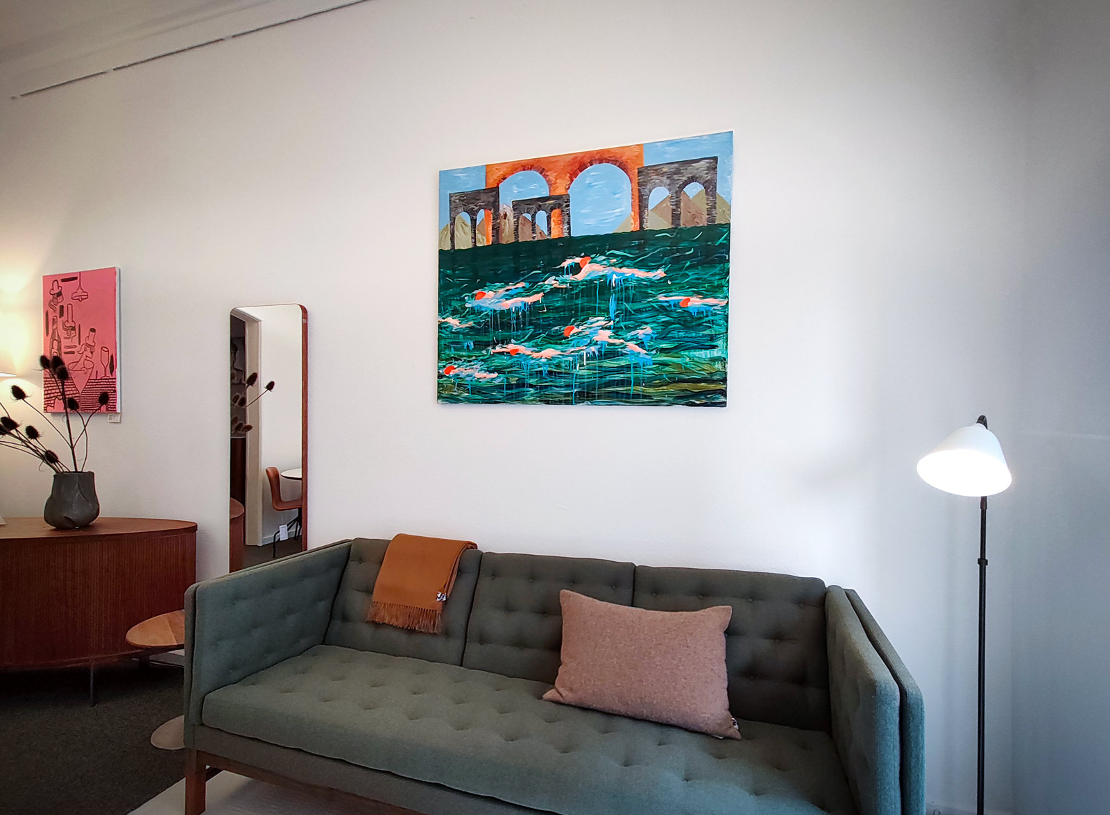 paintings, colorful, expressive, figurative, landscape, architecture, nature, blue, green, orange, acrylic, flax-canvas, buildings, expressionism, scenery, time, vivid, Buy original high quality art. Paintings, drawings, limited edition prints & posters by talented artists.