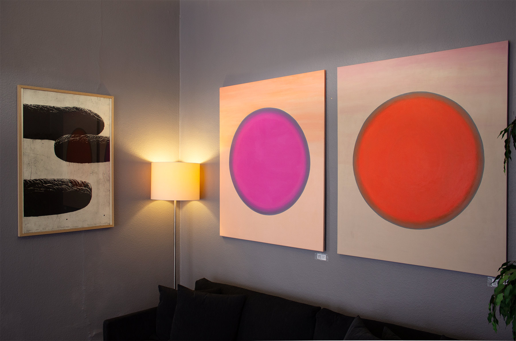 paintings, aesthetic, colorful, geometric, surrealistic, moods, science, sky, orange, pastel, pink, acrylic, cotton-canvas, abstract-forms, atmosphere, beautiful, contemporary-art, copenhagen, modern, modern-art, nordic, outer-space, scandinavien, symbolic, symmetry, tranquil, vibrant, Buy original high quality art. Paintings, drawings, limited edition prints & posters by talented artists.