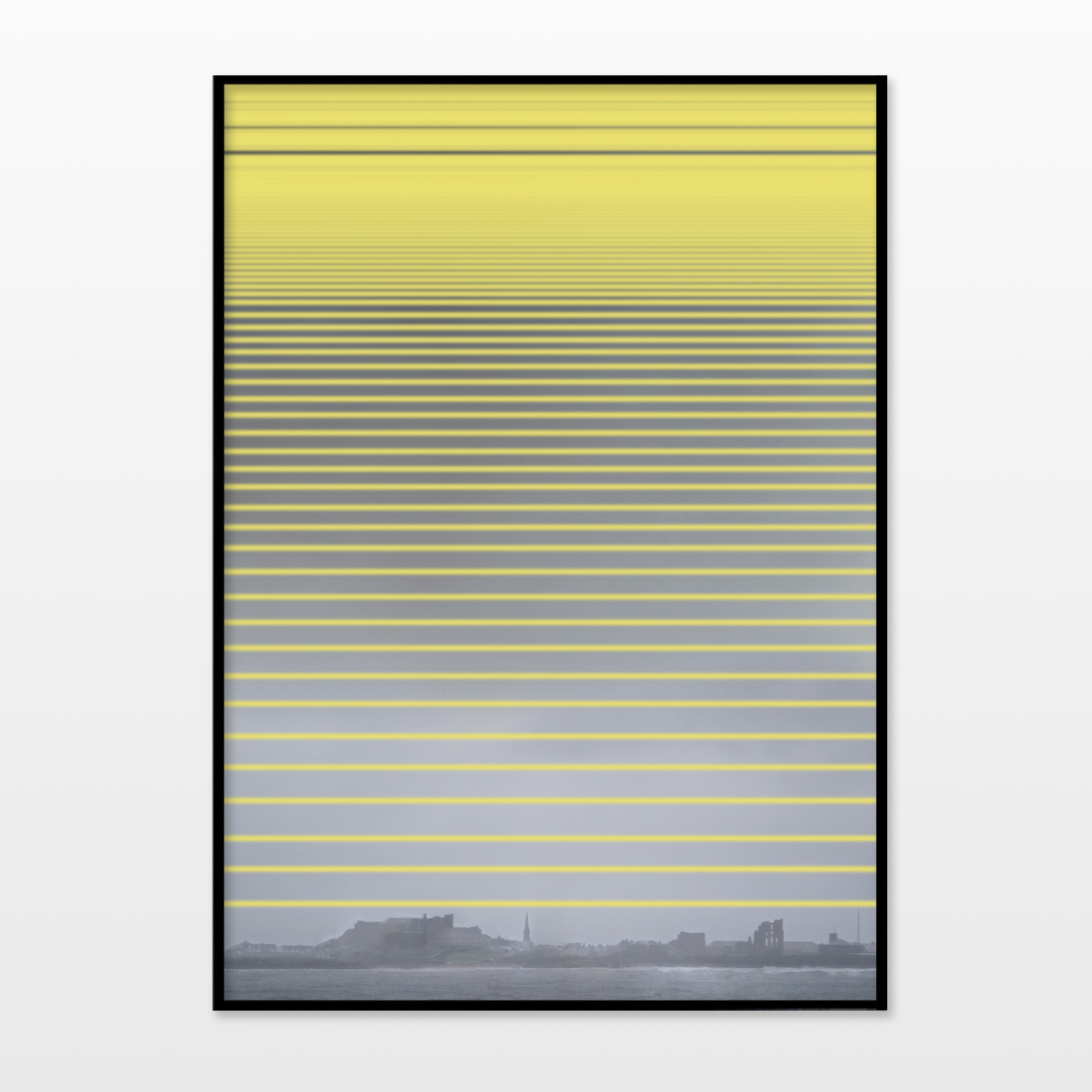 posters-prints, giclee-print, aesthetic, figurative, graphical, illustrative, landscape, architecture, oceans, sky, grey, yellow, ink, paper, beautiful, danish, decorative, design, interior, interior-design, modern, modern-art, nordic, posters, pretty, scandinavien, sea, Buy original high quality art. Paintings, drawings, limited edition prints & posters by talented artists.