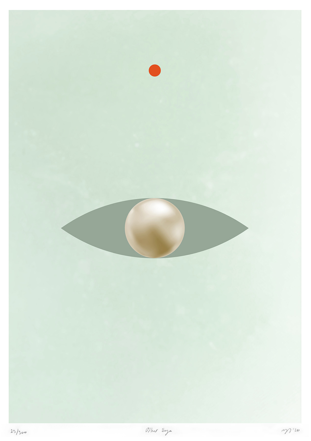 Other Eye | Posters-prints, Giclee-print | Rose Marie Brøgger | Beauton Art Gallery posters-prints, giclee-print, abstract, aesthetic, graphical, minimalistic, moods, nature, patterns, religion, blue, green, turquoise, ink, paper, abstract-forms, atmosphere, beautiful, bright, conceptual, contemporary-art, copenhagen, danish, decorative, design, digital, fantasy, icons, interior, interior-design, modern, modern-art, outer-space, pretty, Buy original high quality art. Paintings, drawings, limited edition prints & posters by talented artists.