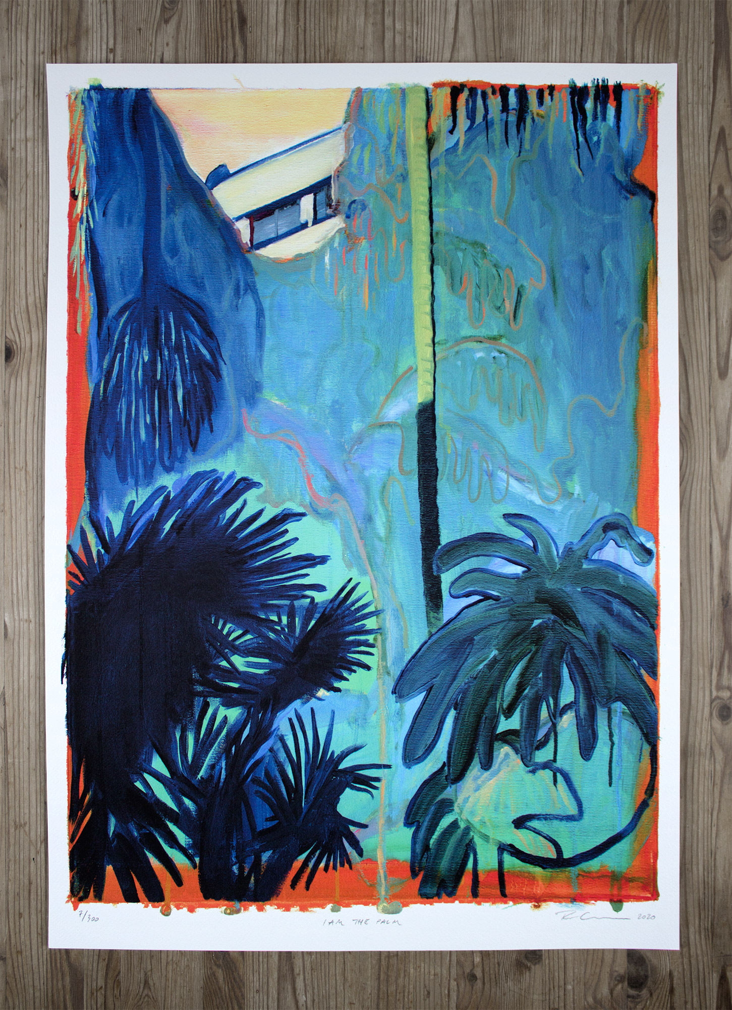 I am the palm | Posters-prints, Giclee-print | Rafael Guerrero Céspedes | Beauton Art Gallery posters-prints, giclee-print, aesthetic, colorful, figurative, illustrative, landscape, botany, nature, blue, orange, turquoise, ink, paper, beautiful, contemporary-art, copenhagen, danish, decorative, design, forest, interior, interior-design, modern, modern-art, nordic, plants, posters, scandinavien, Buy original high quality art. Paintings, drawings, limited edition prints & posters by talented artists.