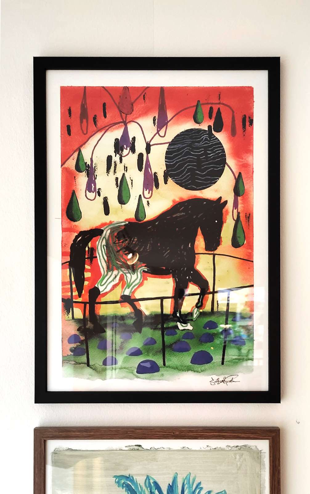posters-prints, giclee-print, colorful, figurative, illustrative, animals, botany, nature, wildlife, black, green, red, yellow, ink, paper, contemporary-art, danish, horses, interior, interior-design, modern, modern-art, nordic, posters, pretty, prints, scandinavien, Buy original high quality art. Paintings, drawings, limited edition prints & posters by talented artists.
