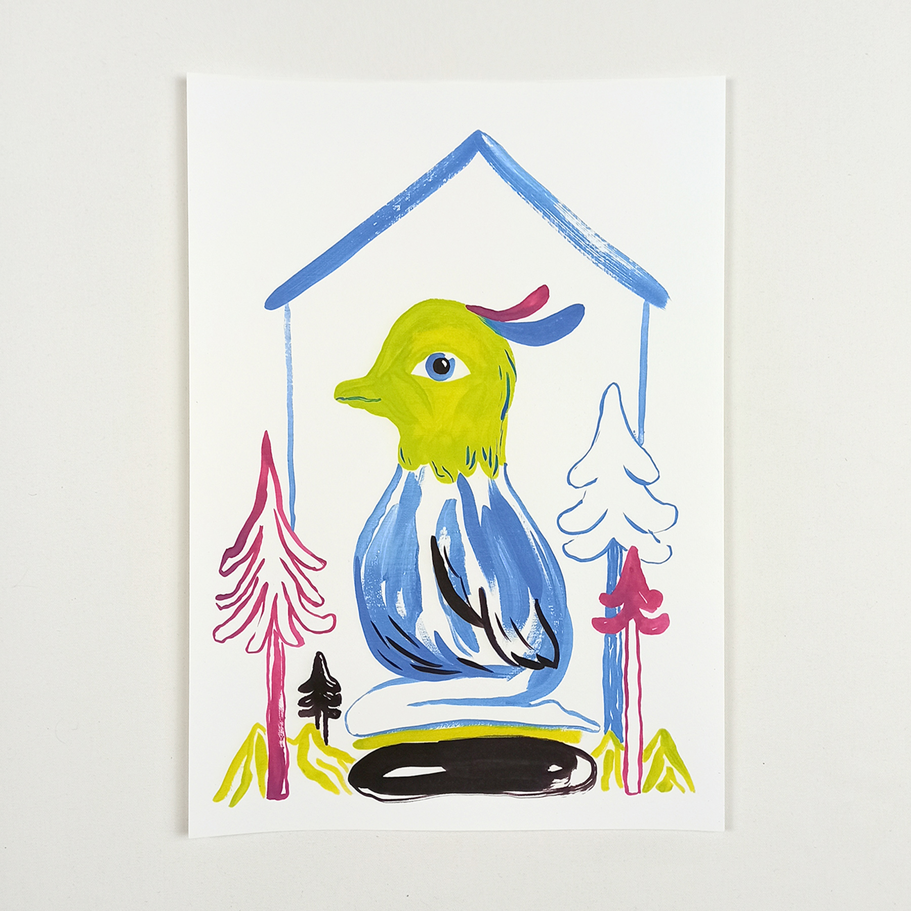 posters-prints, giclee-print, aesthetic, colorful, family-friendly, humor, nature, blue, green, pink, ink, paper, posters, Buy original high quality art. Paintings, drawings, limited edition prints & posters by talented artists.