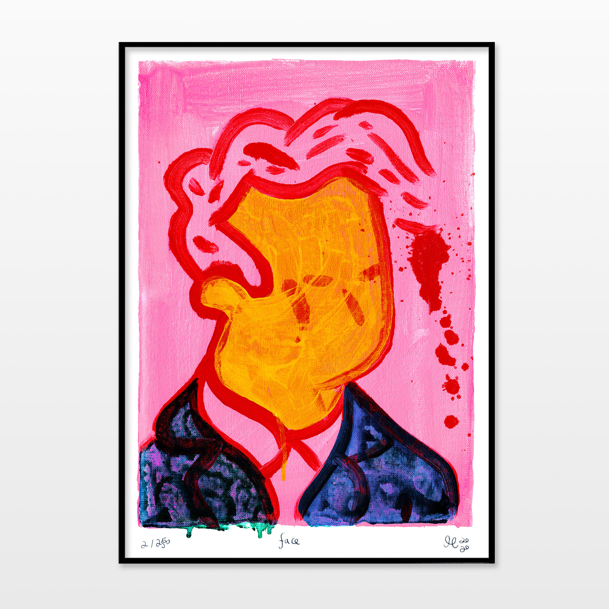 posters-prints, giclee-print, colorful, figurative, illustrative, pop, people, blue, pink, yellow, ink, paper, contemporary-art, danish, decorative, design, faces, interior, interior-design, modern, modern-art, nordic, posters, prints, scandinavien, Buy original high quality art. Paintings, drawings, limited edition prints & posters by talented artists.