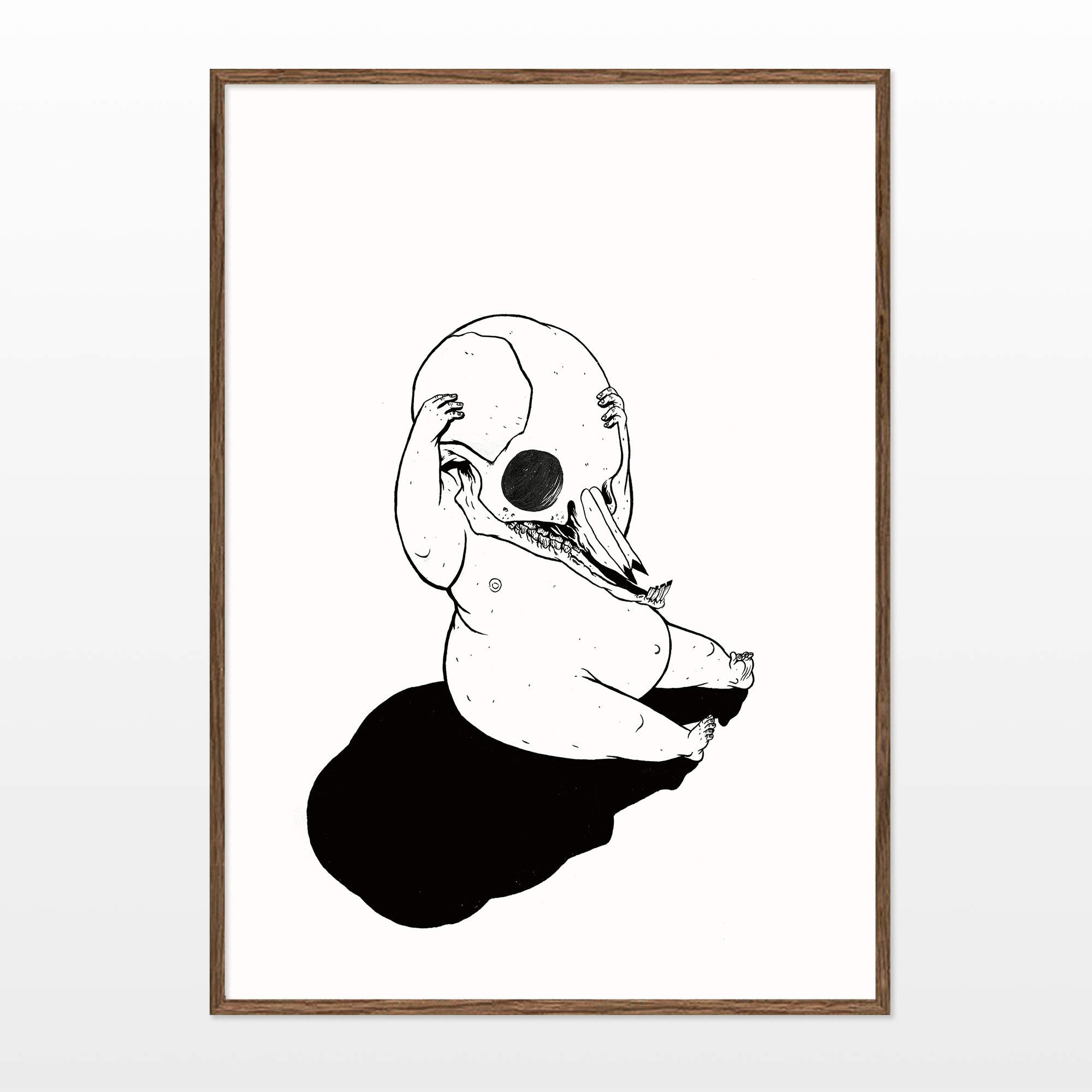 posters-prints, giclee-print, illustrative, monochrome, bodies, cartoons, children, humor, people, black, white, ink, paper, amusing, black-and-white, contemporary-art, danish, decorative, design, faces, modern, modern-art, nordic, scandinavien, sketch, Buy original high quality art. Paintings, drawings, limited edition prints & posters by talented artists.