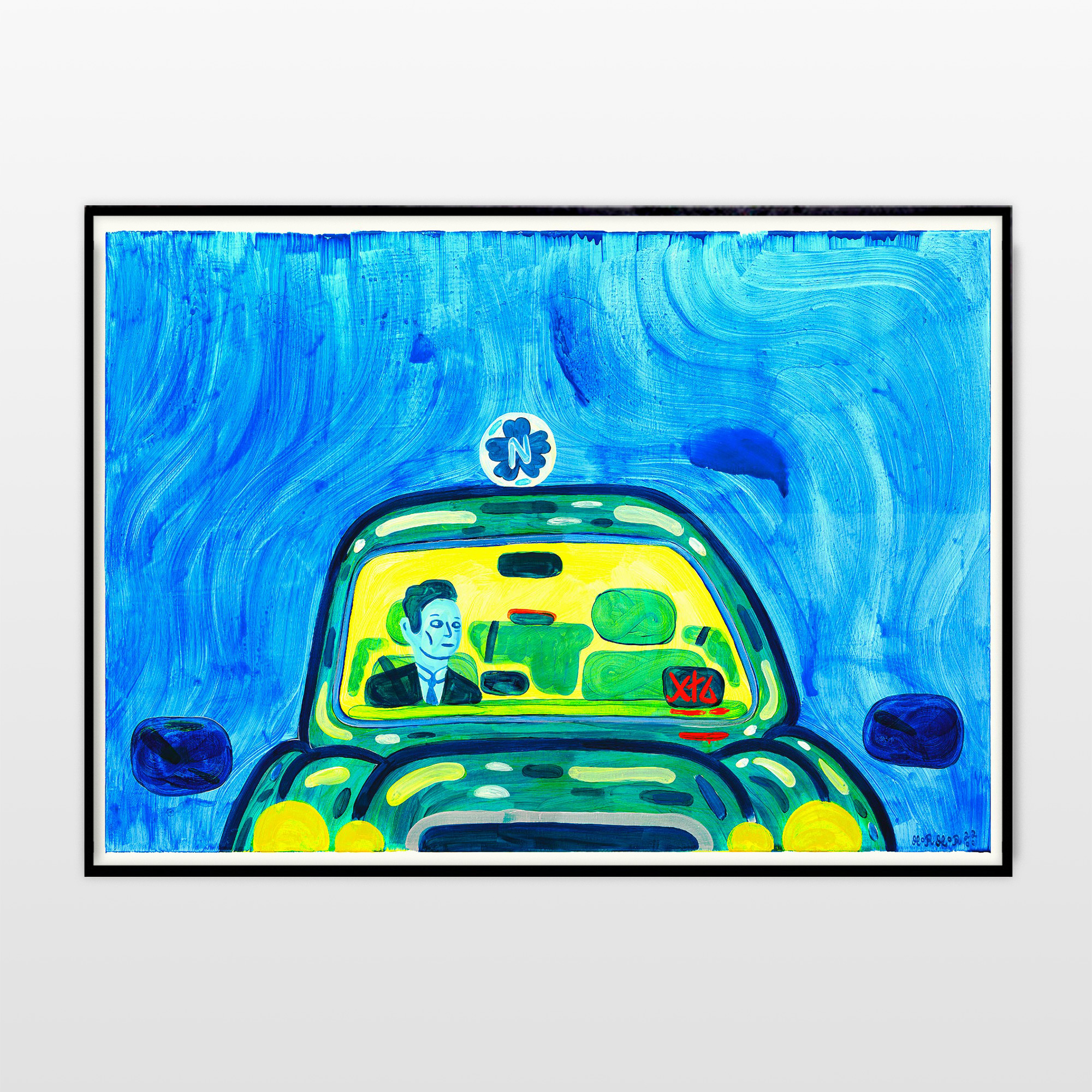 posters-prints, giclee-print, colorful, family-friendly, figurative, graphical, illustrative, pop, bodies, cartoons, everyday life, movement, people, blue, green, turquoise, yellow, ink, paper, amusing, danish, decorative, design, interior, interior-design, nordic, posters, pretty, prints, scandinavien, Buy original high quality art. Paintings, drawings, limited edition prints & posters by talented artists.