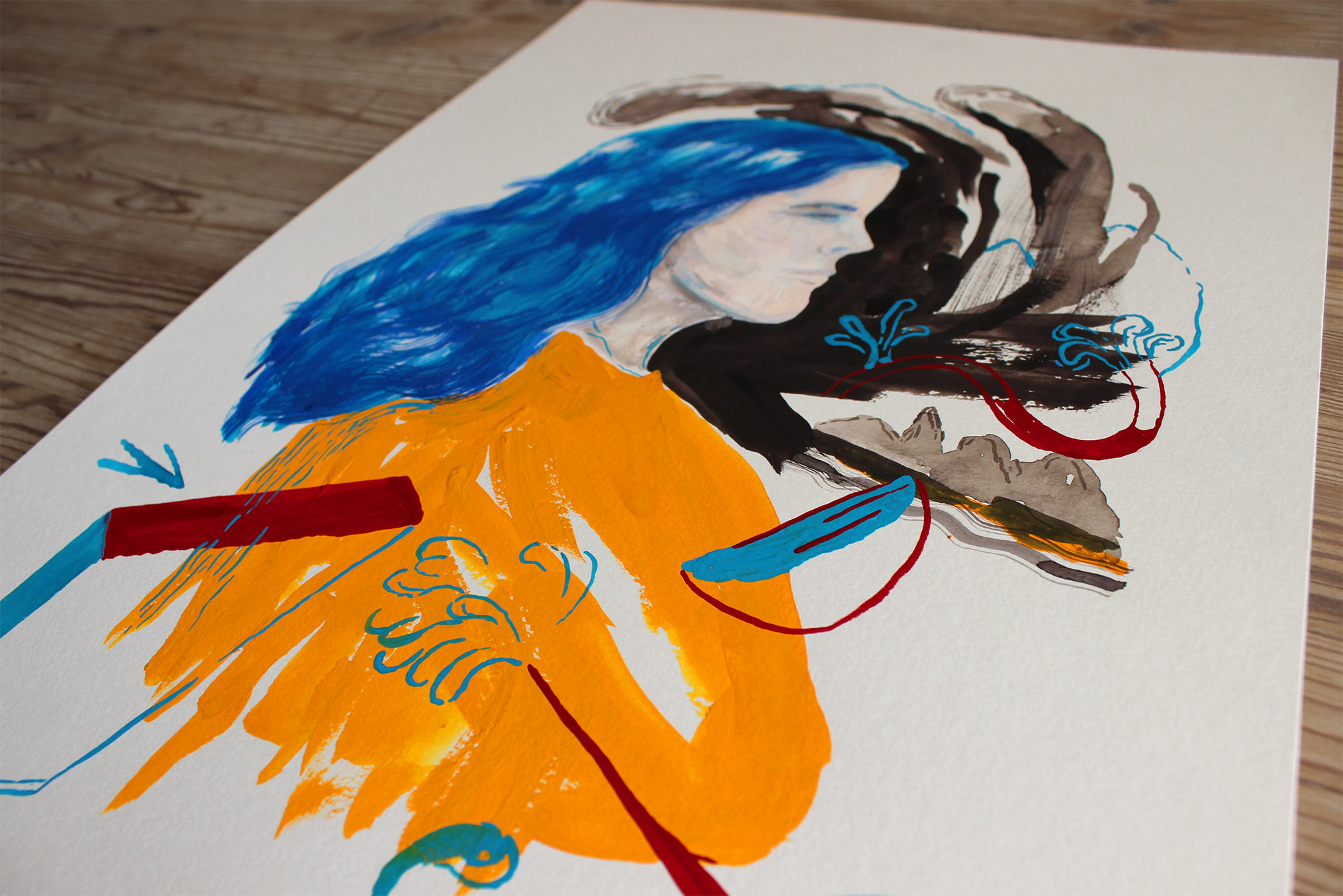 drawings, watercolor-paintings, aesthetic, colorful, figurative, graphical, illustrative, bodies, botany, people, black, blue, orange, acrylic, ink, paper, watercolor, beautiful, danish, decorative, design, faces, female, interior, interior-design, modern, modern-art, nordic, plants, posters, pretty, scandinavien, women, Buy original high quality art. Paintings, drawings, limited edition prints & posters by talented artists.