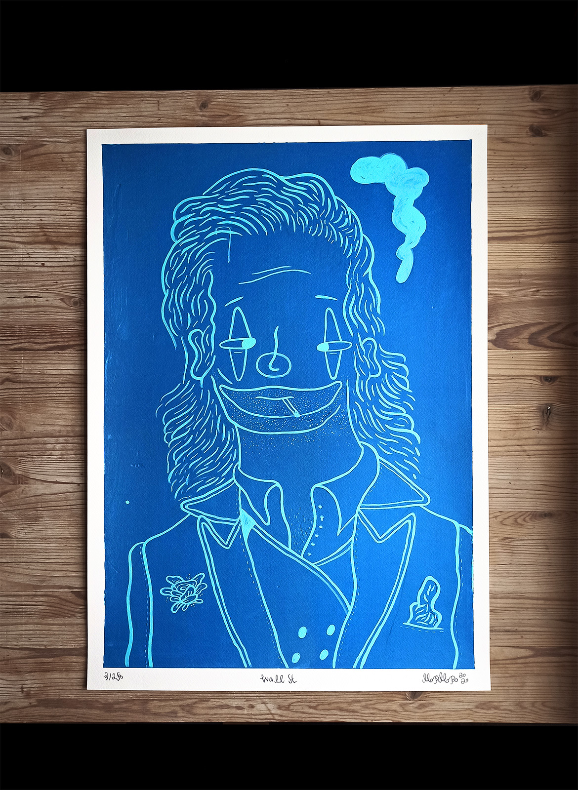 posters-prints, giclee-print, figurative, graphical, illustrative, minimalistic, pop, bodies, cartoons, humor, people, blue, ink, paper, amusing, cigarettes, contemporary-art, danish, decorative, design, modern, modern-art, nordic, posters, prints, scandinavien, Buy original high quality art. Paintings, drawings, limited edition prints & posters by talented artists.