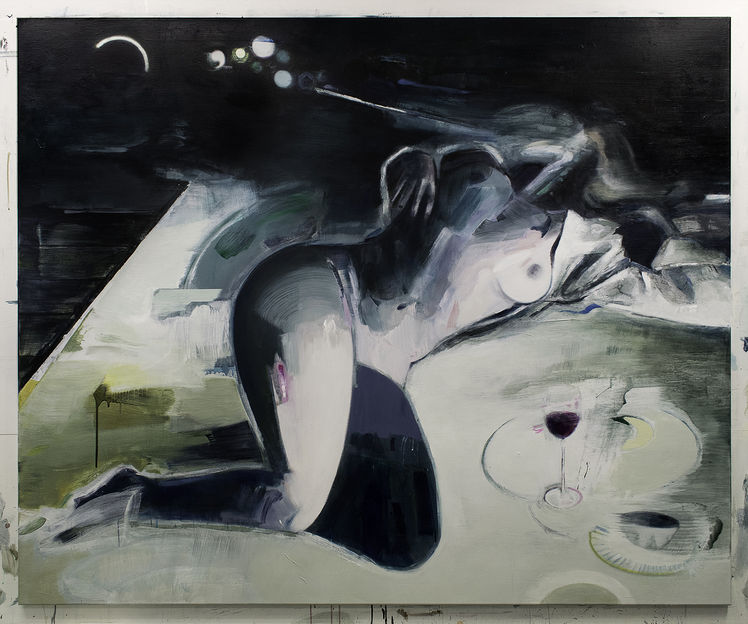 paintings, expressive, figurative, graphical, surrealistic, bodies, movement, people, sexuality, beige, black, blue, yellow, acrylic, cotton-canvas, love, sexual, shapes, women, Buy original high quality art. Paintings, drawings, limited edition prints & posters by talented artists.