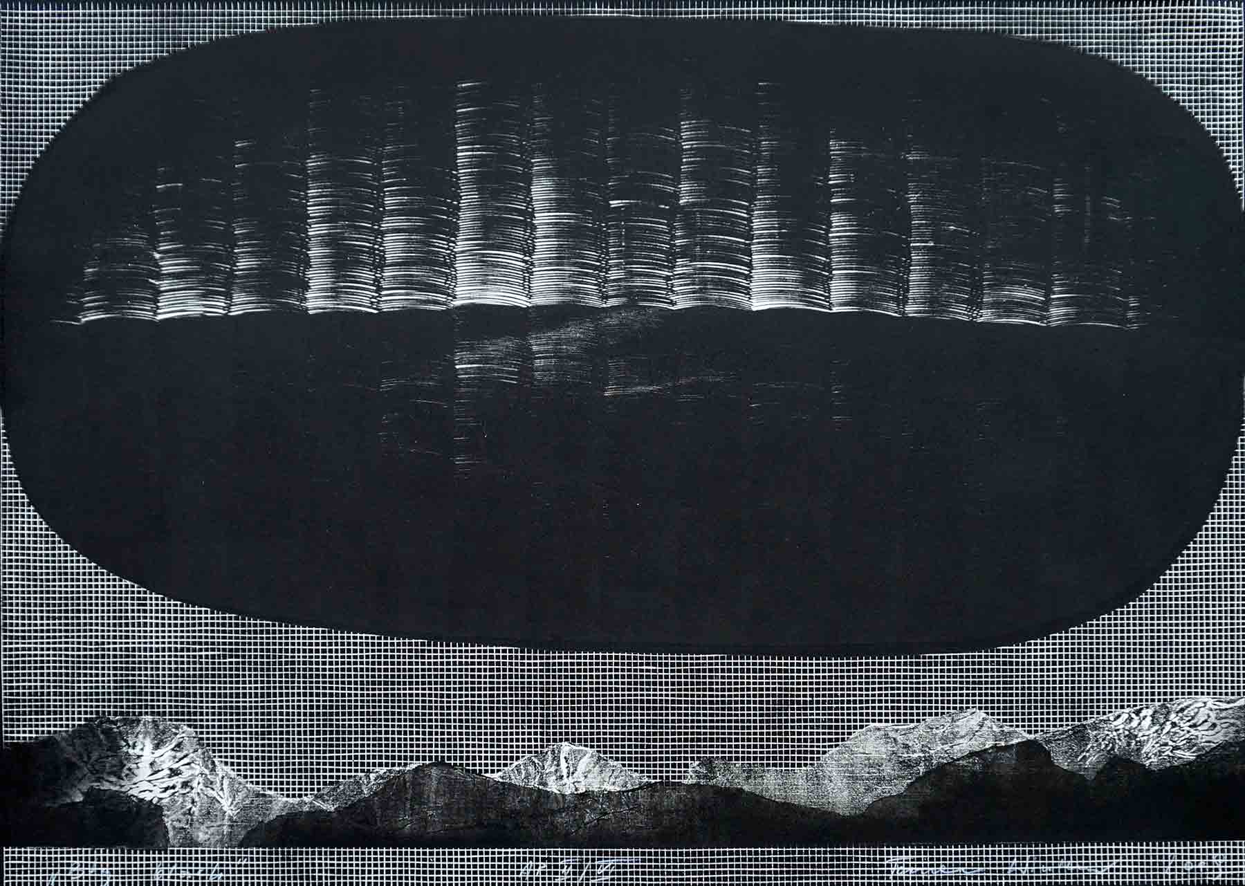 Big Black | Limited-editions, Engravings | Tomasz Winiarski | Beauton Art Gallery limited-editions, engravings, abstract, graphical, landscape, monochrome, nature, patterns, skies, black, grey, white, ink, paper, print, abstract-forms, atmosphere, black-and-white, scenery, Buy original high quality art. Paintings, drawings, limited edition prints & posters by talented artists.