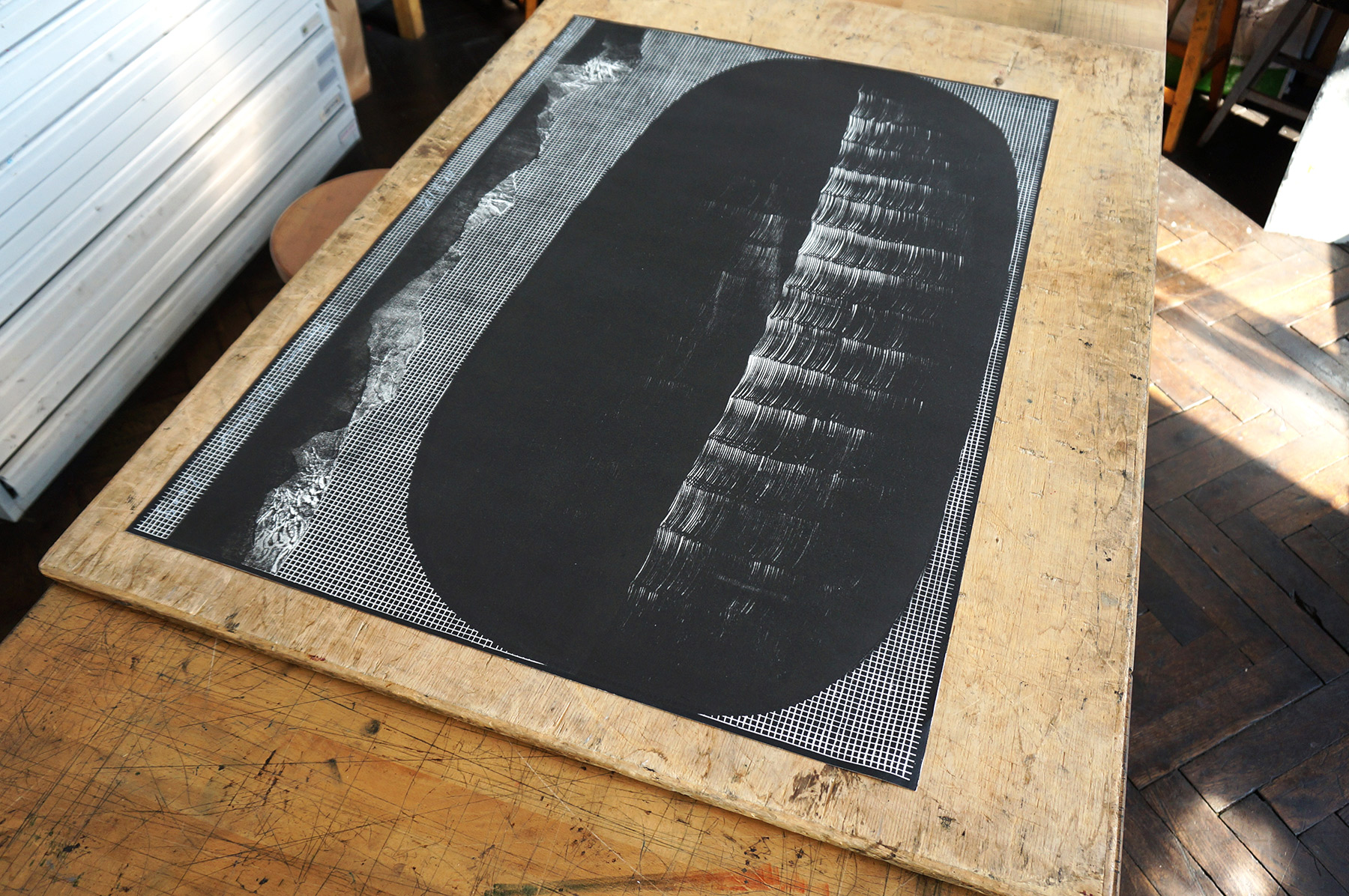 Big Black | Limited-editions, Engravings | Tomasz Winiarski | Beauton Art Gallery limited-editions, engravings, abstract, graphical, landscape, monochrome, nature, patterns, skies, black, grey, white, ink, paper, print, abstract-forms, atmosphere, black-and-white, scenery, Buy original high quality art. Paintings, drawings, limited edition prints & posters by talented artists.