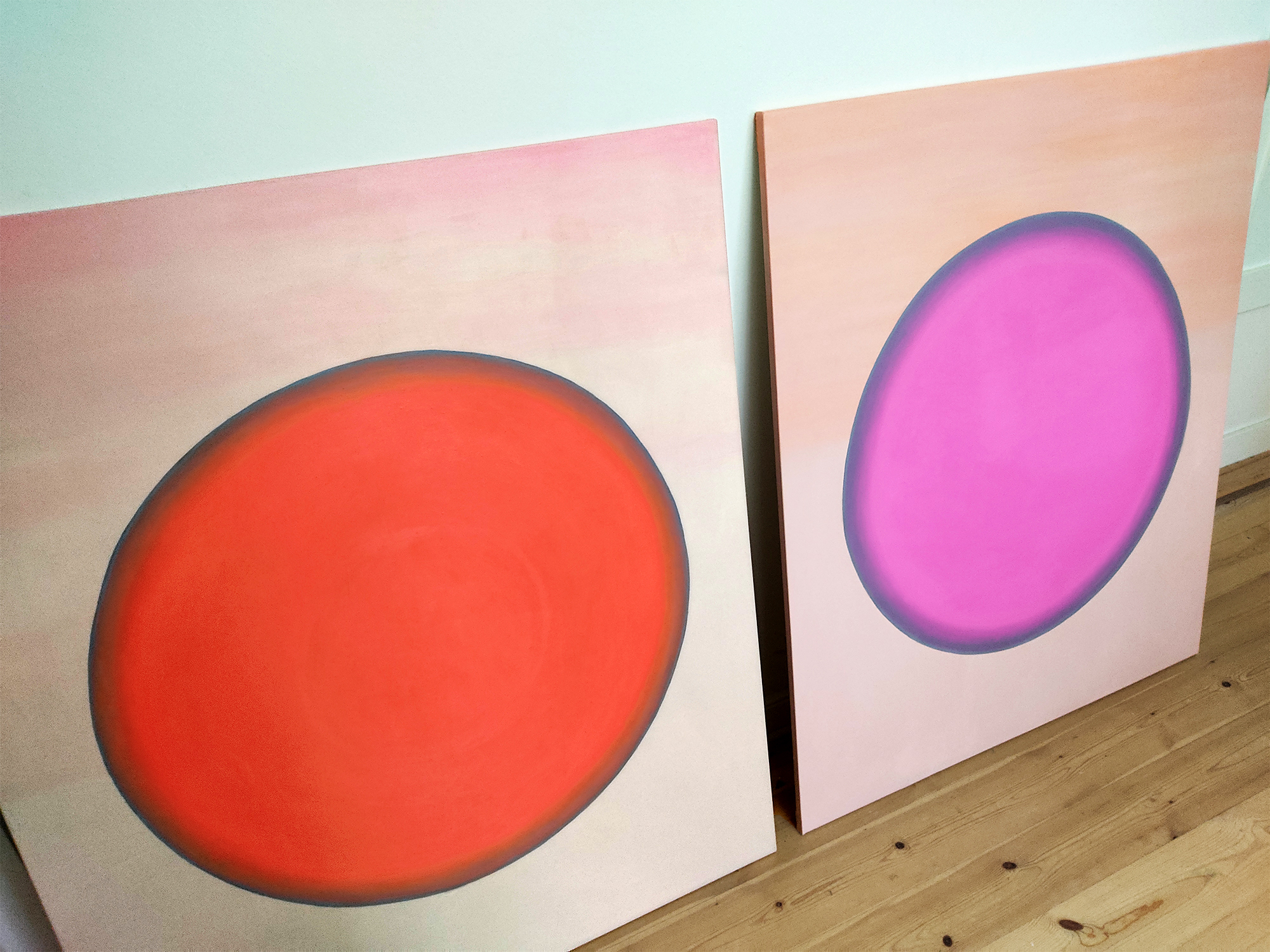 paintings, aesthetic, colorful, geometric, surrealistic, moods, science, sky, orange, pastel, pink, acrylic, cotton-canvas, abstract-forms, atmosphere, beautiful, contemporary-art, copenhagen, modern, modern-art, nordic, outer-space, scandinavien, symbolic, symmetry, tranquil, vibrant, Buy original high quality art. Paintings, drawings, limited edition prints & posters by talented artists.