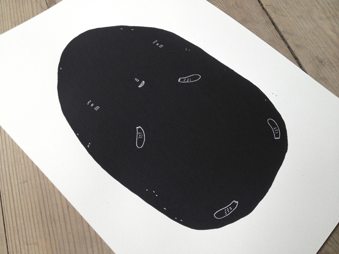 HAPPY SPOTFRAGMENTS. Silk screen print. 1 of 50. Numbered and signed. Part of the series "If only life was simple" art online, art online, talented artists, online art, beautiful illustrations and drawings, art prints, interior design inspiration