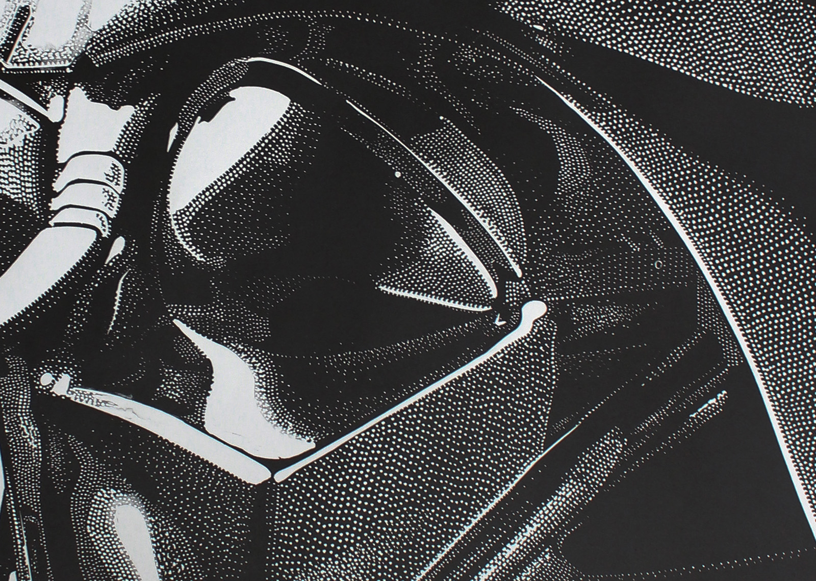 Daddy?! | Art-prints, Linocuts | Marta Banaszak | Beauton Art Gallery art-prints, linocuts, figurative, graphical, monochrome, pop, portraiture, bodies, people, science, technology, black, white, paper, black-and-white, celebrities, conceptual, contemporary-art, danish, design, interior, interior-design, modern, modern-art, nordic, pop-art, scandinavien, urban, Buy original high quality art. Paintings, drawings, limited edition prints & posters by talented artists.