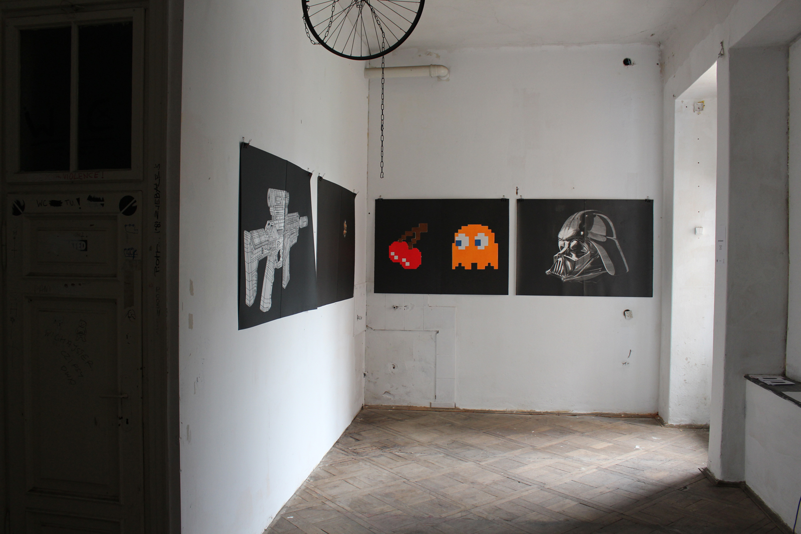 Daddy?! | Art-prints, Linocuts | Marta Banaszak | Beauton Art Gallery art-prints, linocuts, figurative, graphical, monochrome, pop, portraiture, bodies, people, science, technology, black, white, paper, black-and-white, celebrities, conceptual, contemporary-art, danish, design, interior, interior-design, modern, modern-art, nordic, pop-art, scandinavien, urban, Buy original high quality art. Paintings, drawings, limited edition prints & posters by talented artists.