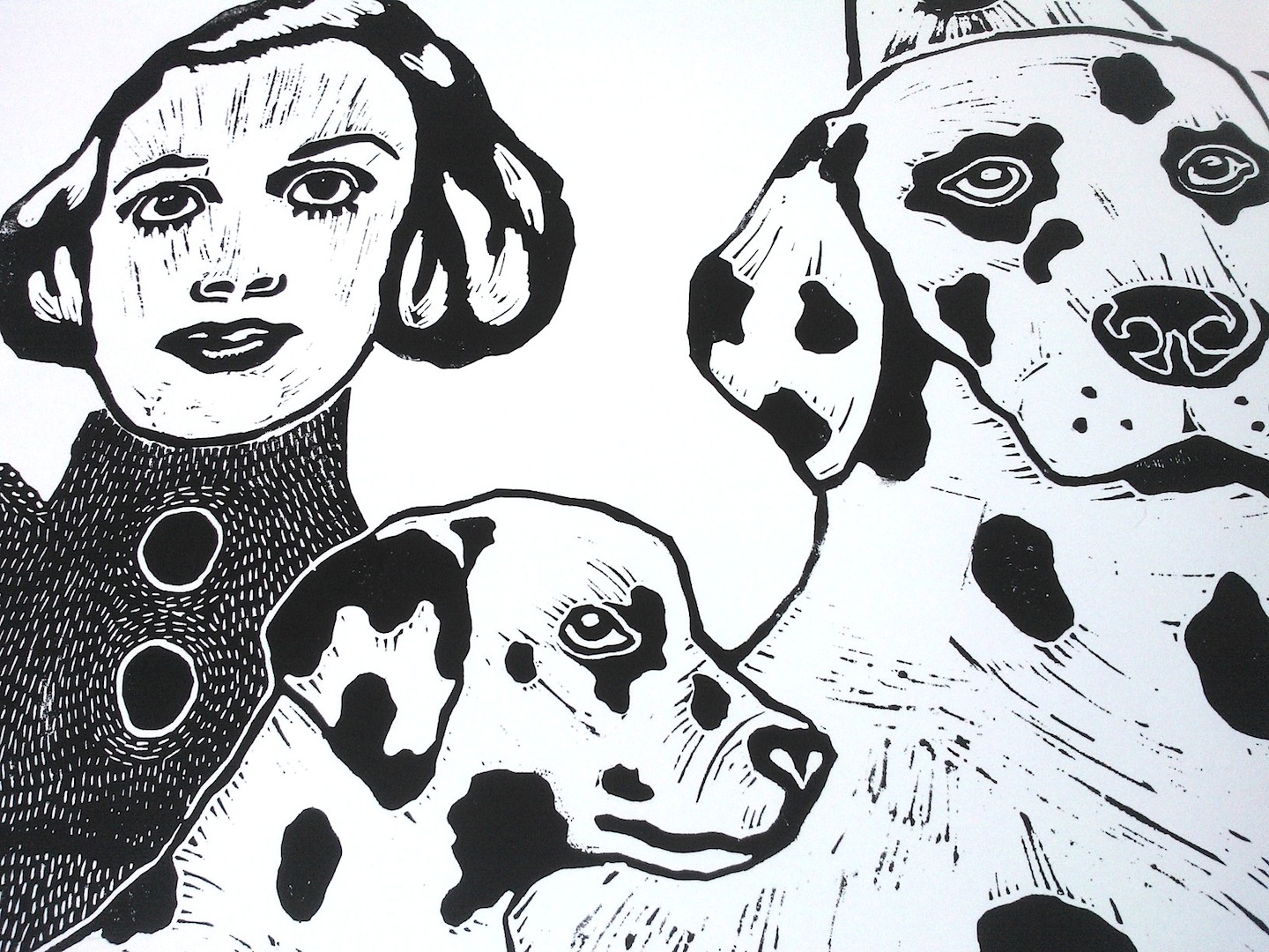 art-prints, linocuts, engravings, animal, family-friendly, figurative, graphical, portraiture, bodies, cartoons, humor, pets, black, white, acrylic, ink, paper, amusing, copenhagen, cute, danish, decorative, design, dogs, female, interior, interior-design, nordic, scandinavien, women, Buy original high quality art. Paintings, drawings, limited edition prints & posters by talented artists.