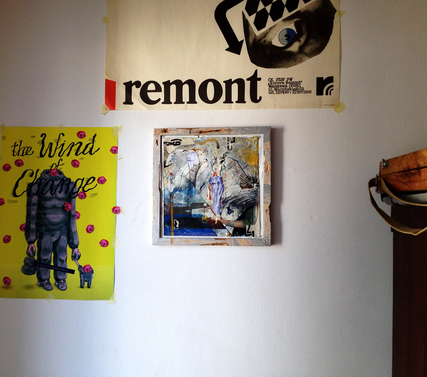 Man drinking, abstract patterns, art drawings in art galleries, framed