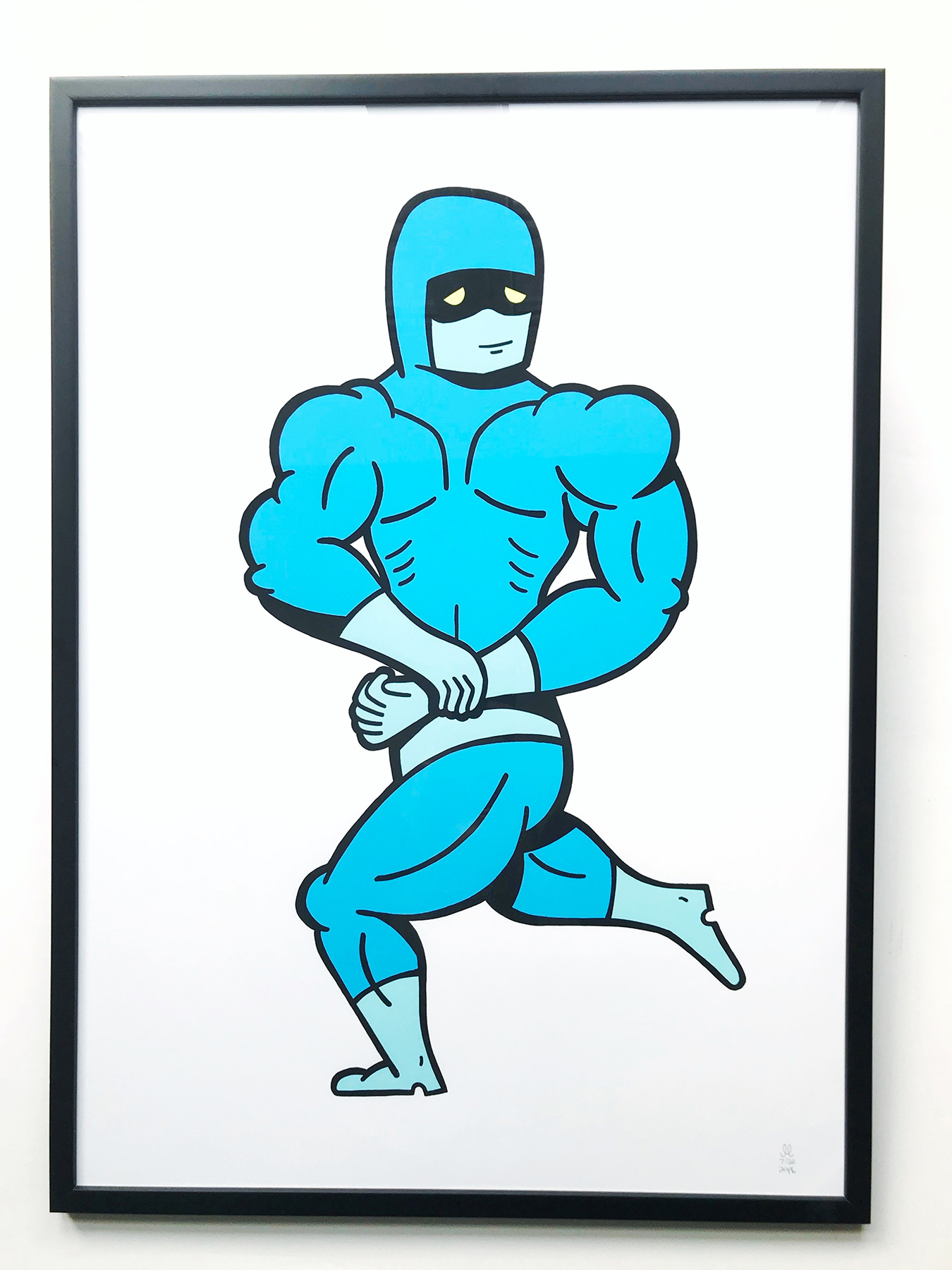 Hero | Art-prints, Gliceé | Mormor | Beauton Art Gallery art-prints, gliceé, family-friendly, illustrative, pop, cartoons, humor, people, blue, white, ink, paper, amusing, celebrities, danish, design, interior, interior-design, nordic, scandinavien, Buy original high quality art. Paintings, drawings, limited edition prints & posters by talented artists.
