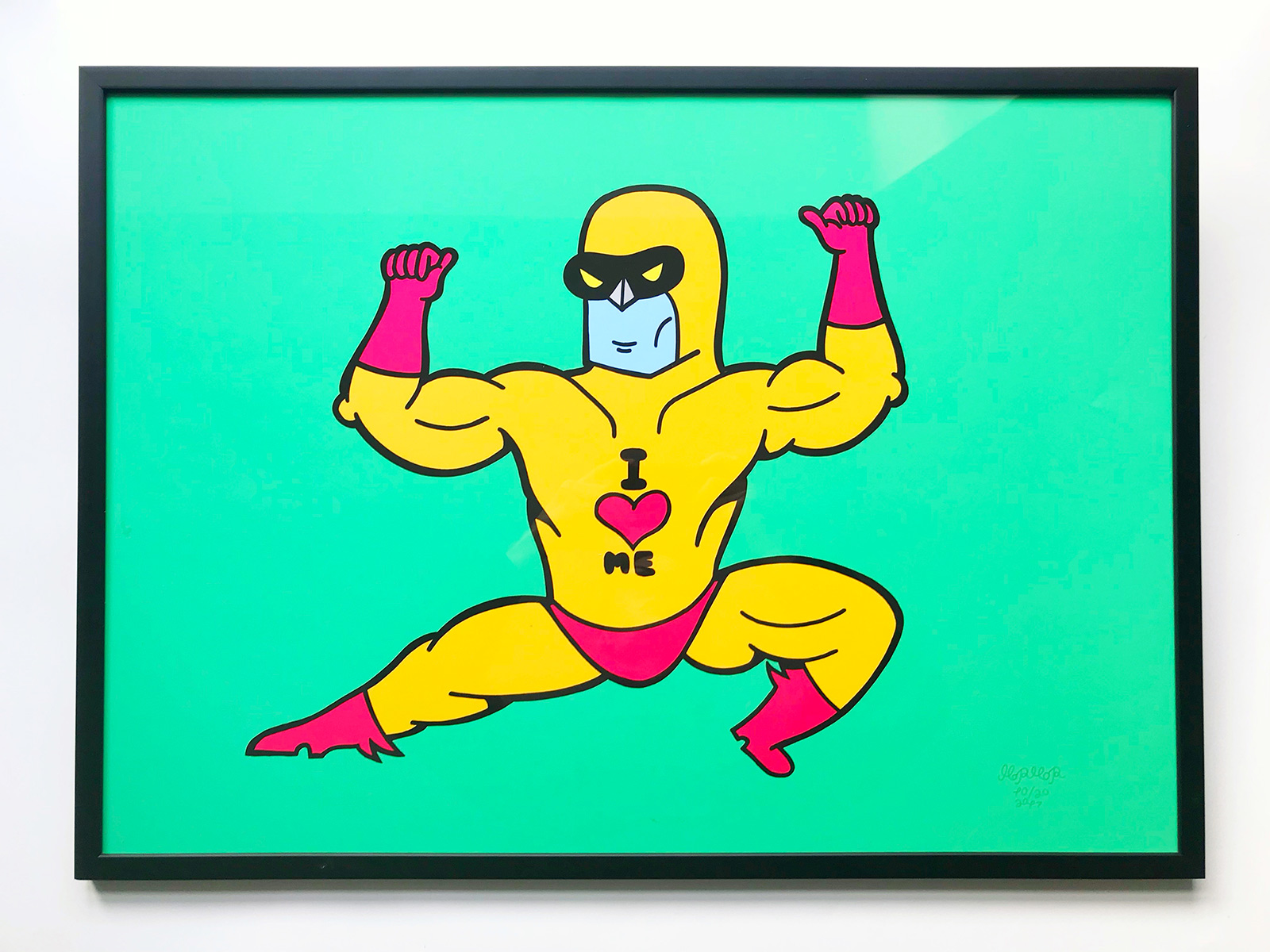 art-prints, gliceé, family-friendly, graphical, pop, bodies, cartoons, humor, turquoise, yellow, ink, paper, amusing, boys, clothing, danish, decorative, design, interior, interior-design, nordic, scandinavien, Buy original high quality art. Paintings, drawings, limited edition prints & posters by talented artists.