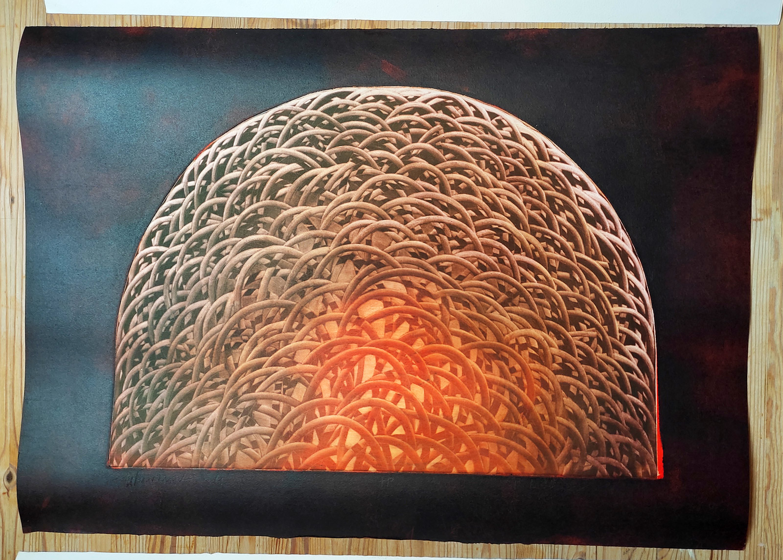 Perpetuum Mobile AP II | Posters-prints, Linocuts, Engravings | Tomasz Winiarski | Beauton Art Gallery posters-prints, linocuts, engravings, abstract, expressive, geometric, graphical, architecture, botany, patterns, black, red, ink, contemporary-art, interior, interior-design, modern, modern-art, Buy original high quality art. Paintings, drawings, limited edition prints & posters by talented artists.